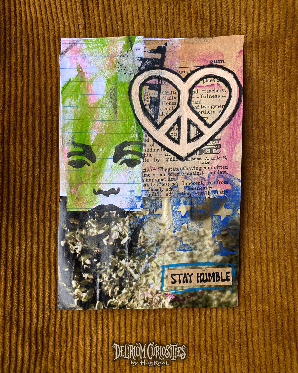 Stay Humble - Original Mixed Media Collage