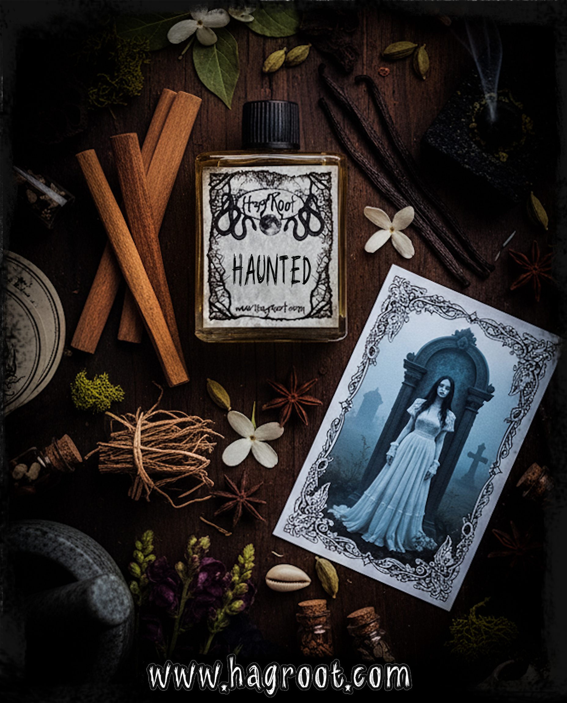 HAUNTED-(Sandalwood, Jasmine, Patchouli, Vetiver, Vanilla, Cardamom, Musk)-Perfume, Cologne, Anointing, Ritual Oil