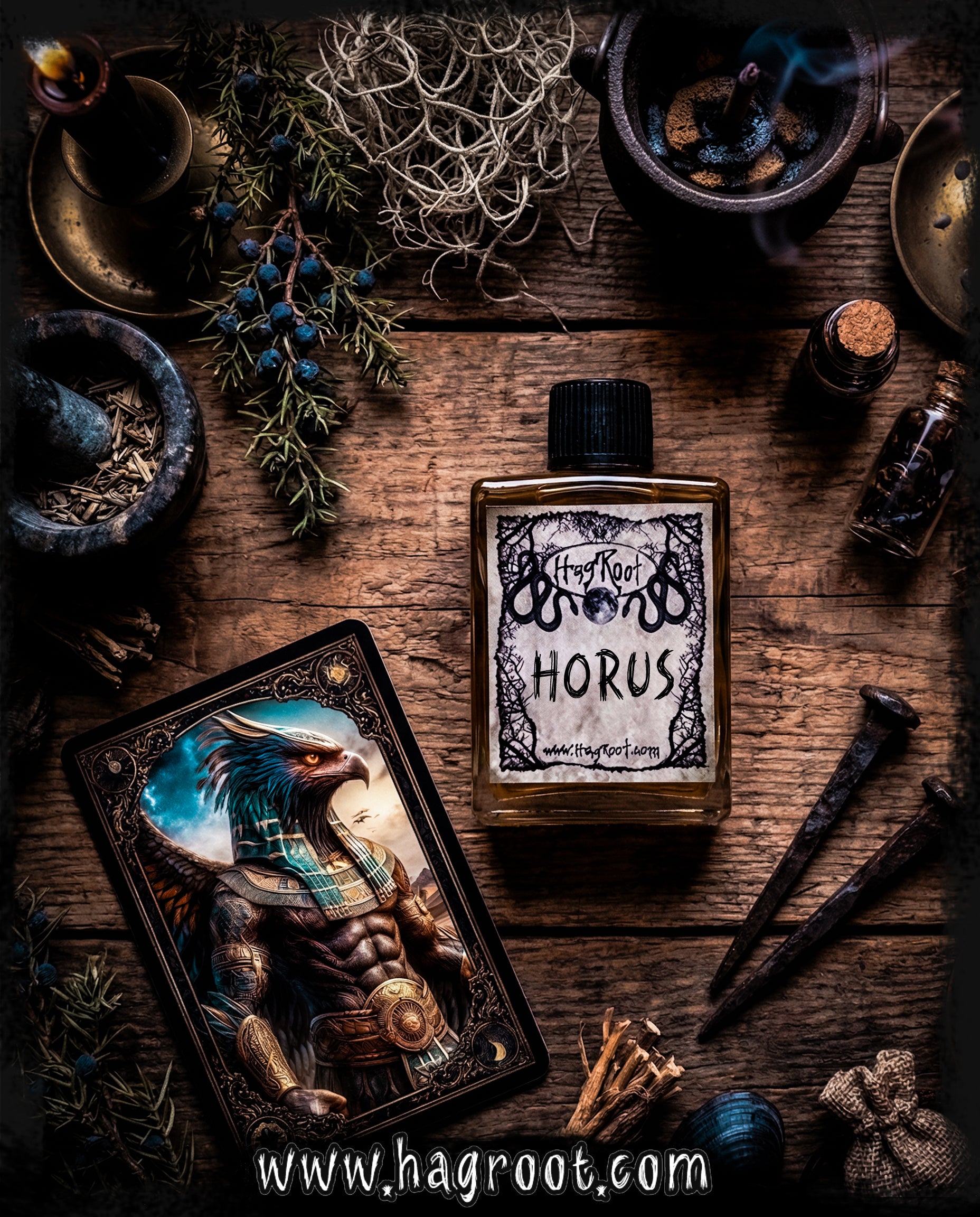 HORUS-(Cypress, Grapefruit, Juniper Berries, Fir)-Perfume, Cologne, Anointing, Ritual Oil