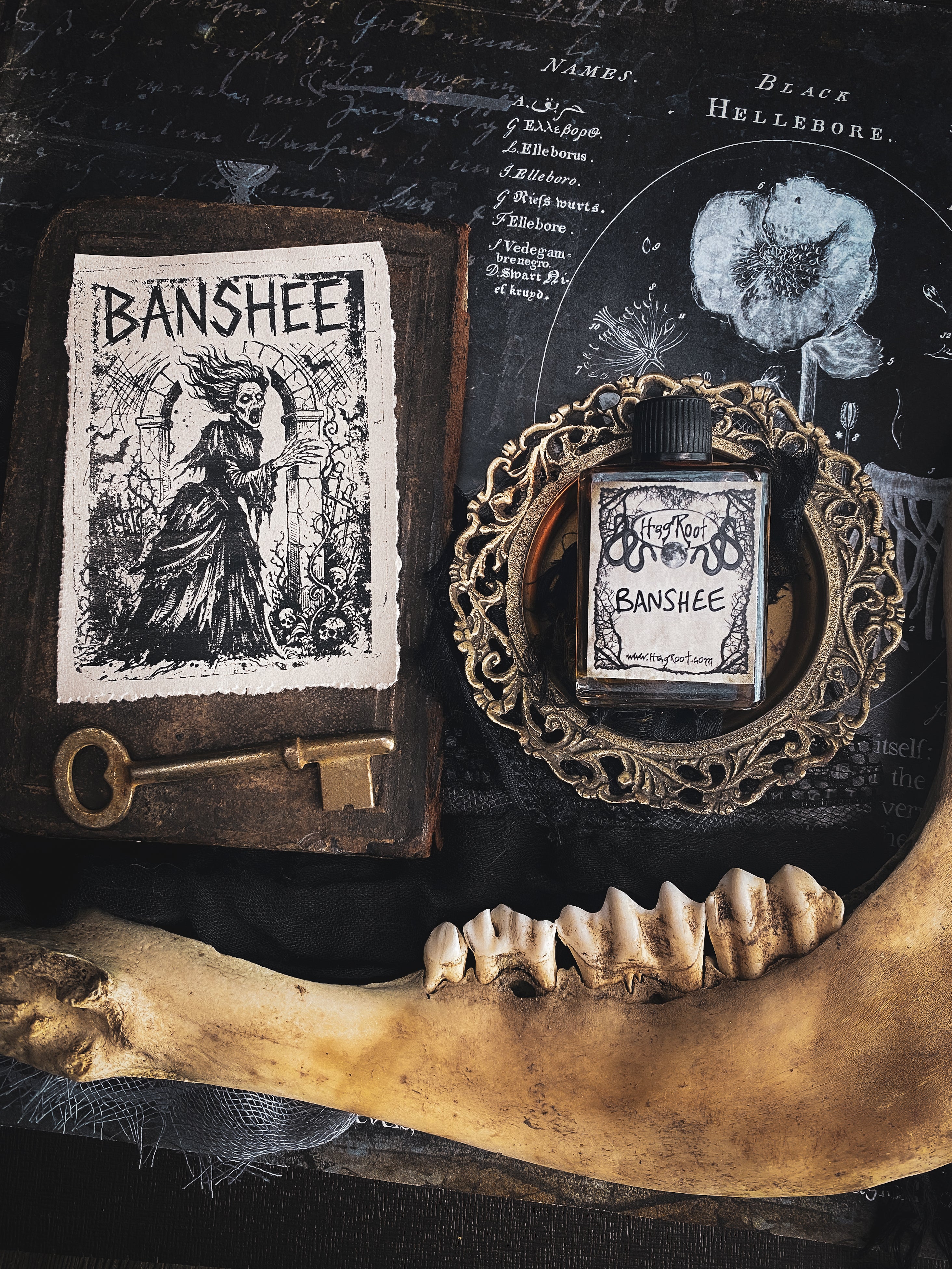 BANSHEE-(Sacred Spices, Dark Cacao, Musk, Agarwood, Amber Resin, Fig)-Perfume, Cologne, Anointing, Ritual Oil