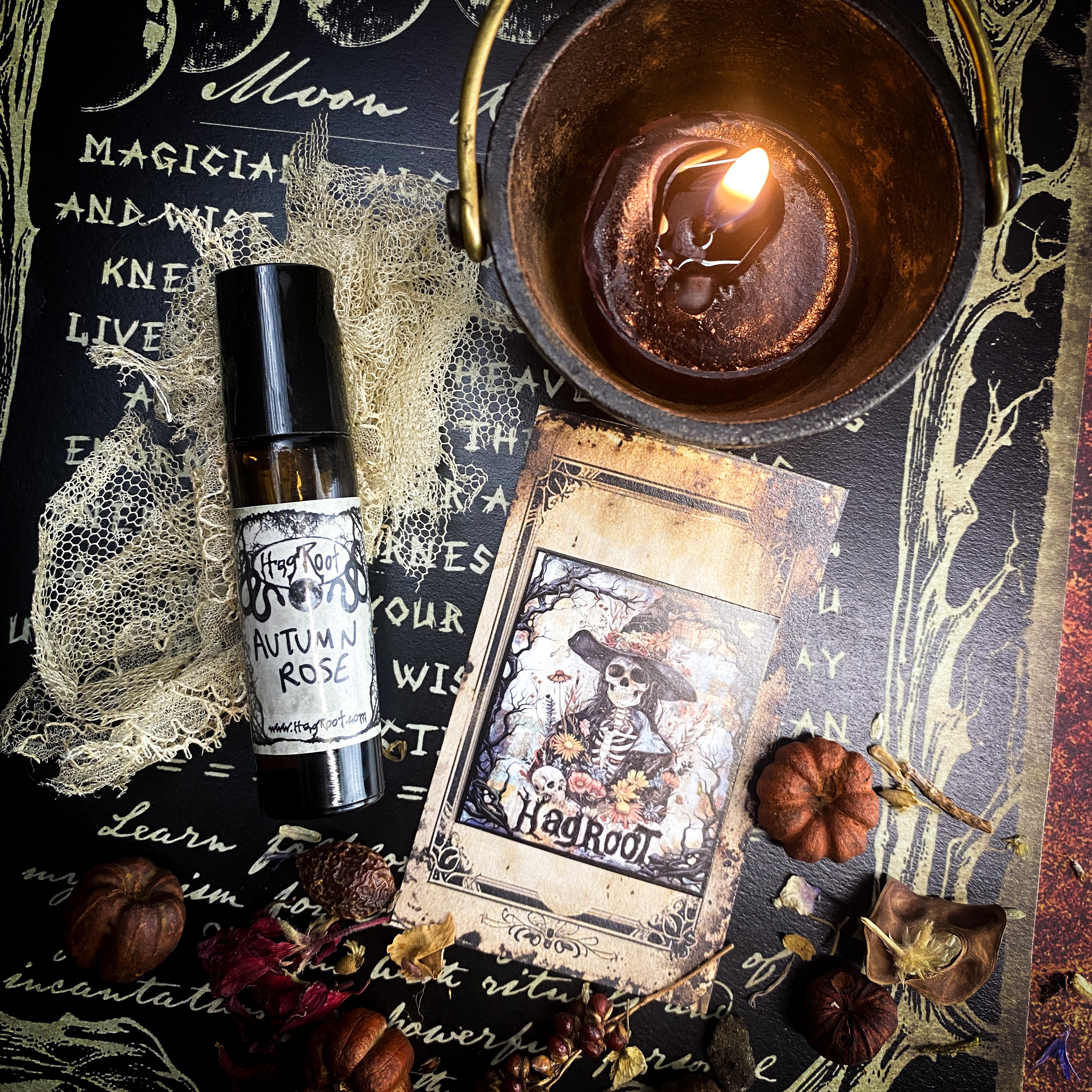 AUTUMN ROSE-(Pumpkin, Rose, Nutmeg, Ginger, Vanilla, Cinnamon, Cardamom, Oak)-Perfume, Cologne, Anointing, Ritual Oil