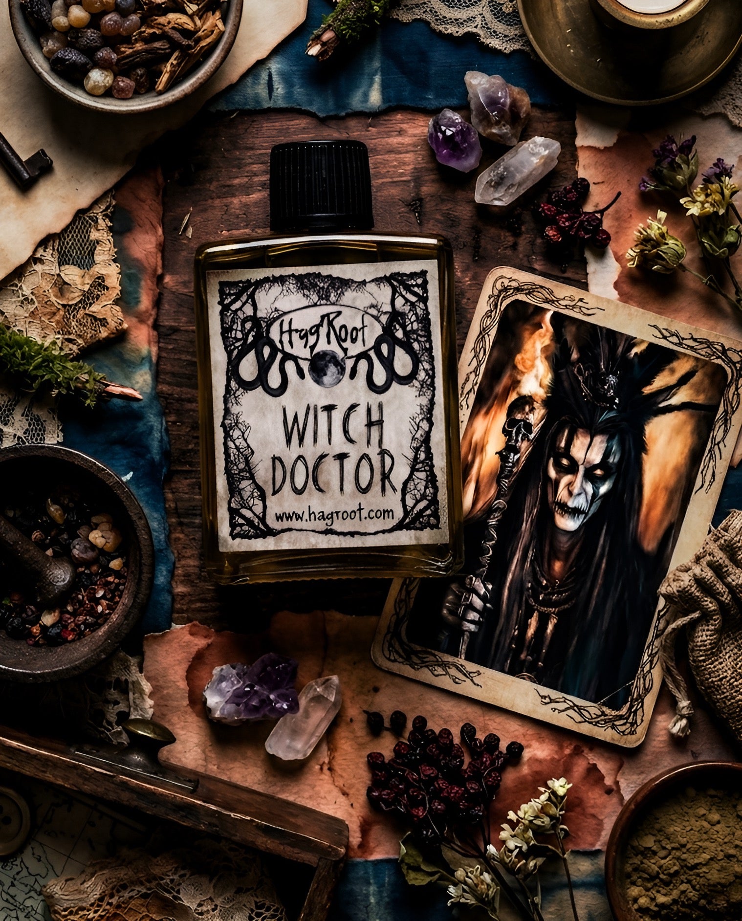 WITCH DOCTOR-(Balsam Fir, Sage, Eucalyptus, Palmarosa, Ylang Ylang, Sandalwood, Black Pepper)-Perfume, Cologne, Anointing, Ritual Oil