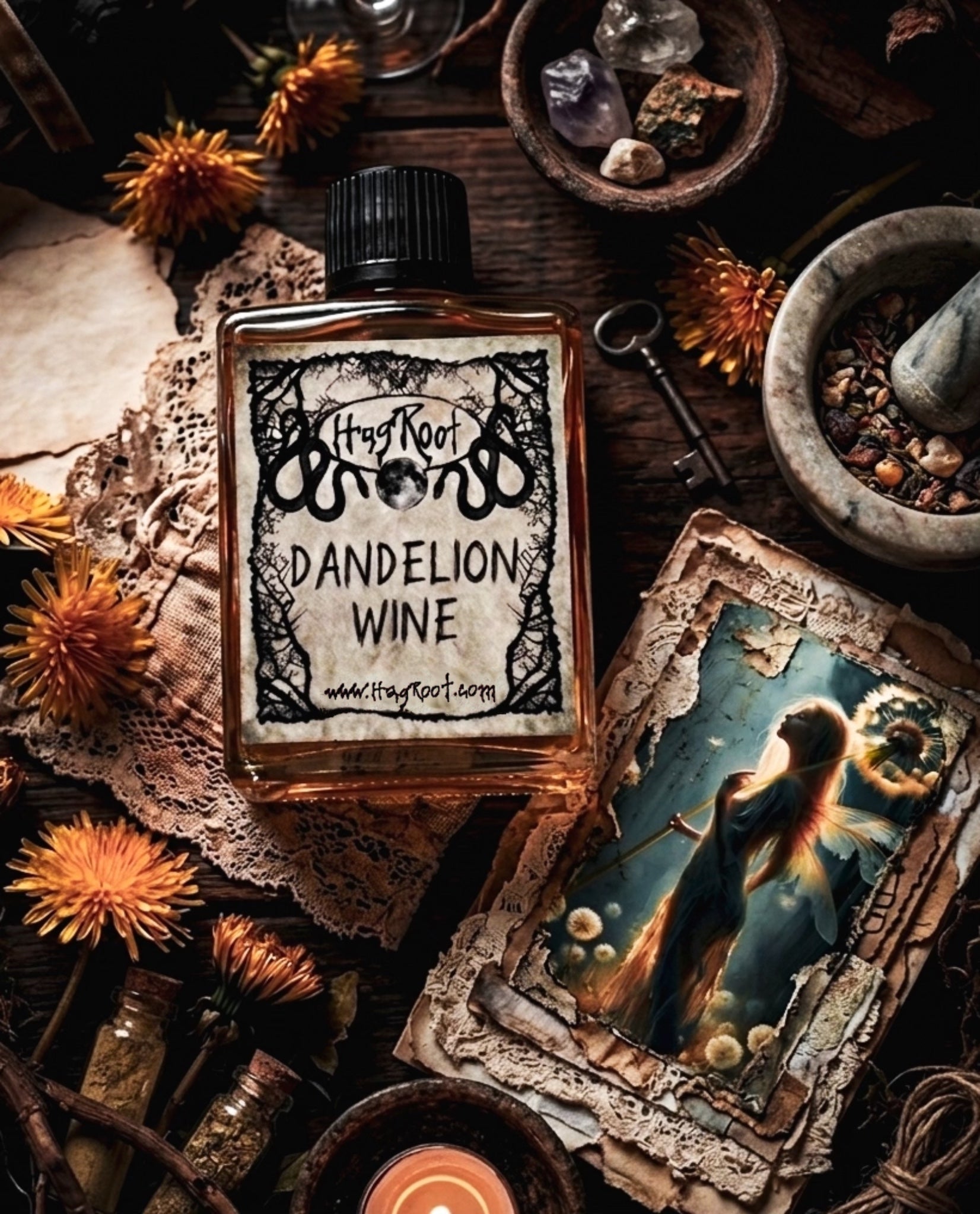 DANDELION WINE-(Dandelion, Myrrh, Grapes, Thyme)-Perfume, Cologne, Anointing, Ritual Oil