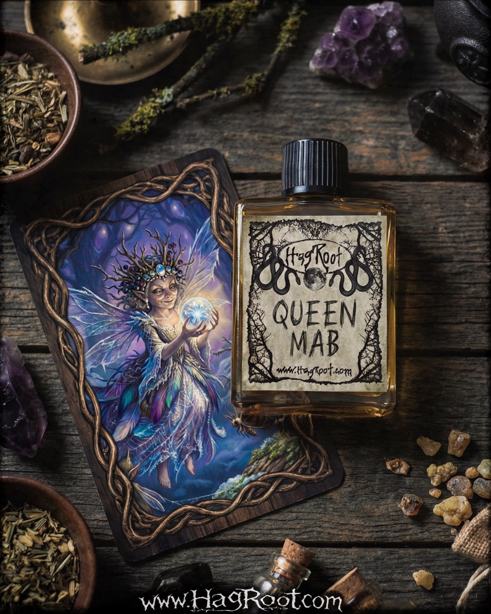 QUEEN MAB-(Honey, Vanilla, Honeysuckle, Gardenia, Cinnamon, Cardamom)-Perfume, Cologne, Anointing, Ritual Oil