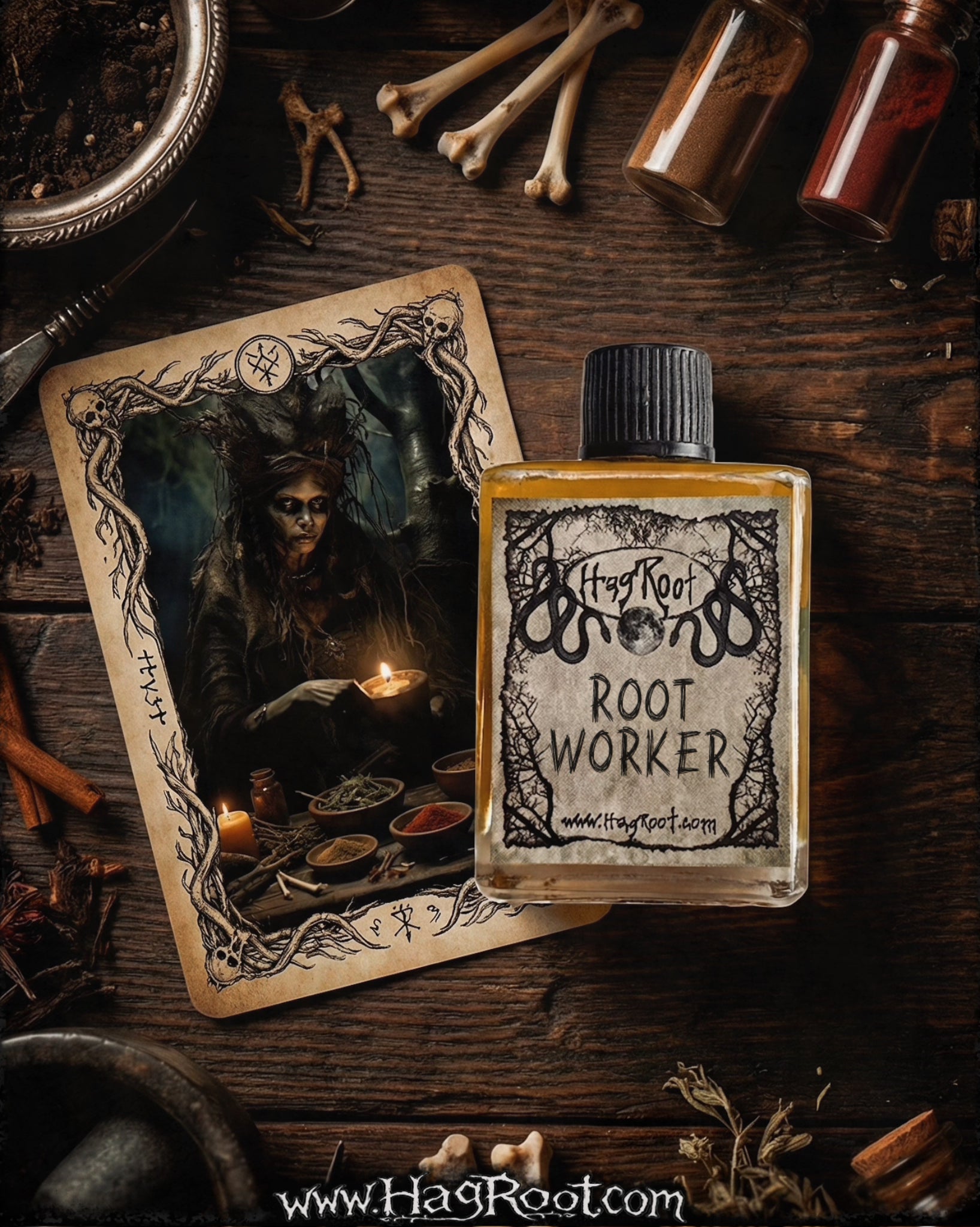 ROOTWORKER-(Frankincense, Cedar, Ginger, Myrrh, Tobacco, Sandalwood)-Perfume, Cologne, Anointing, Ritual Oil