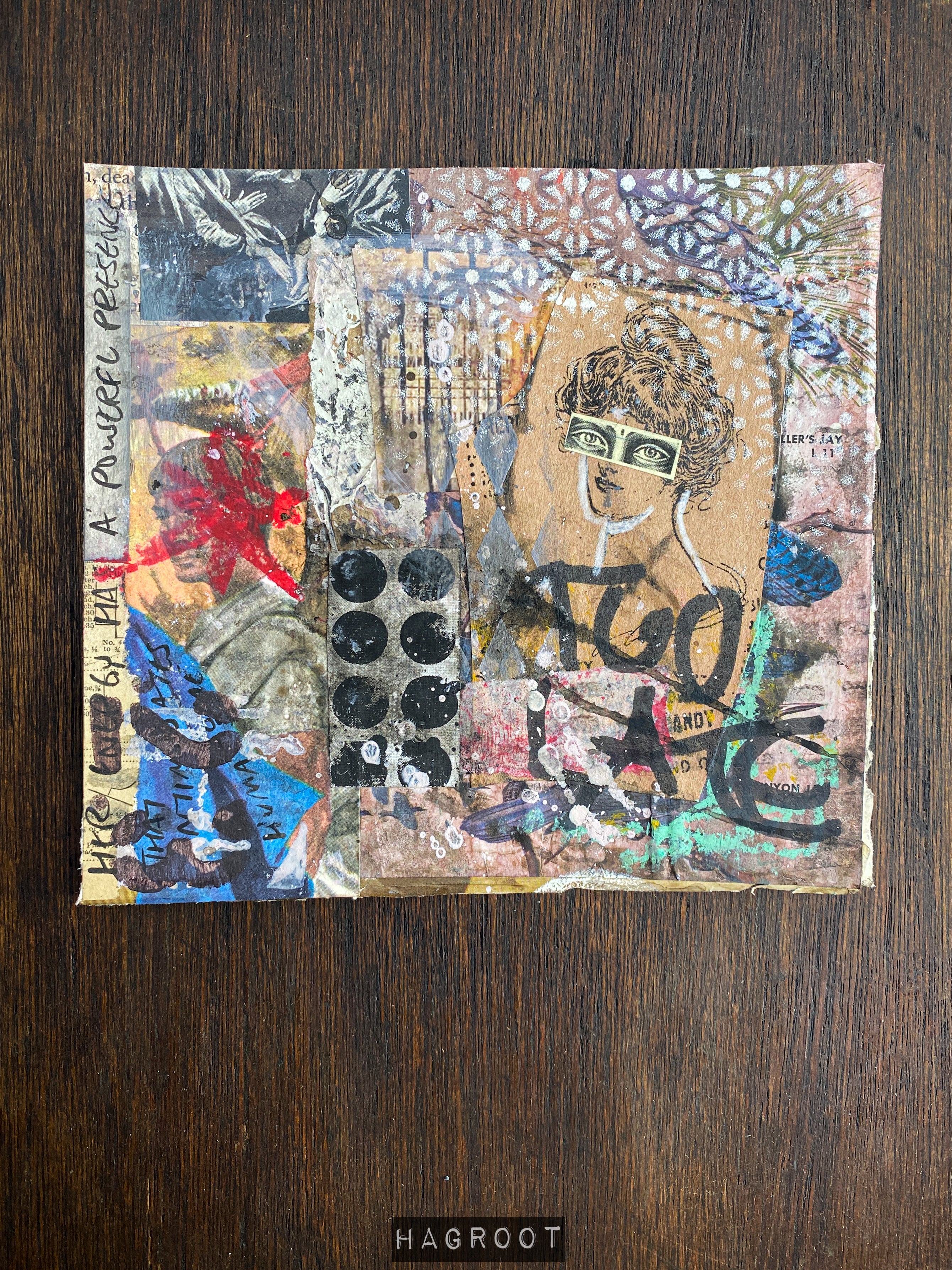 Too Late - Original Mixed Media Collage