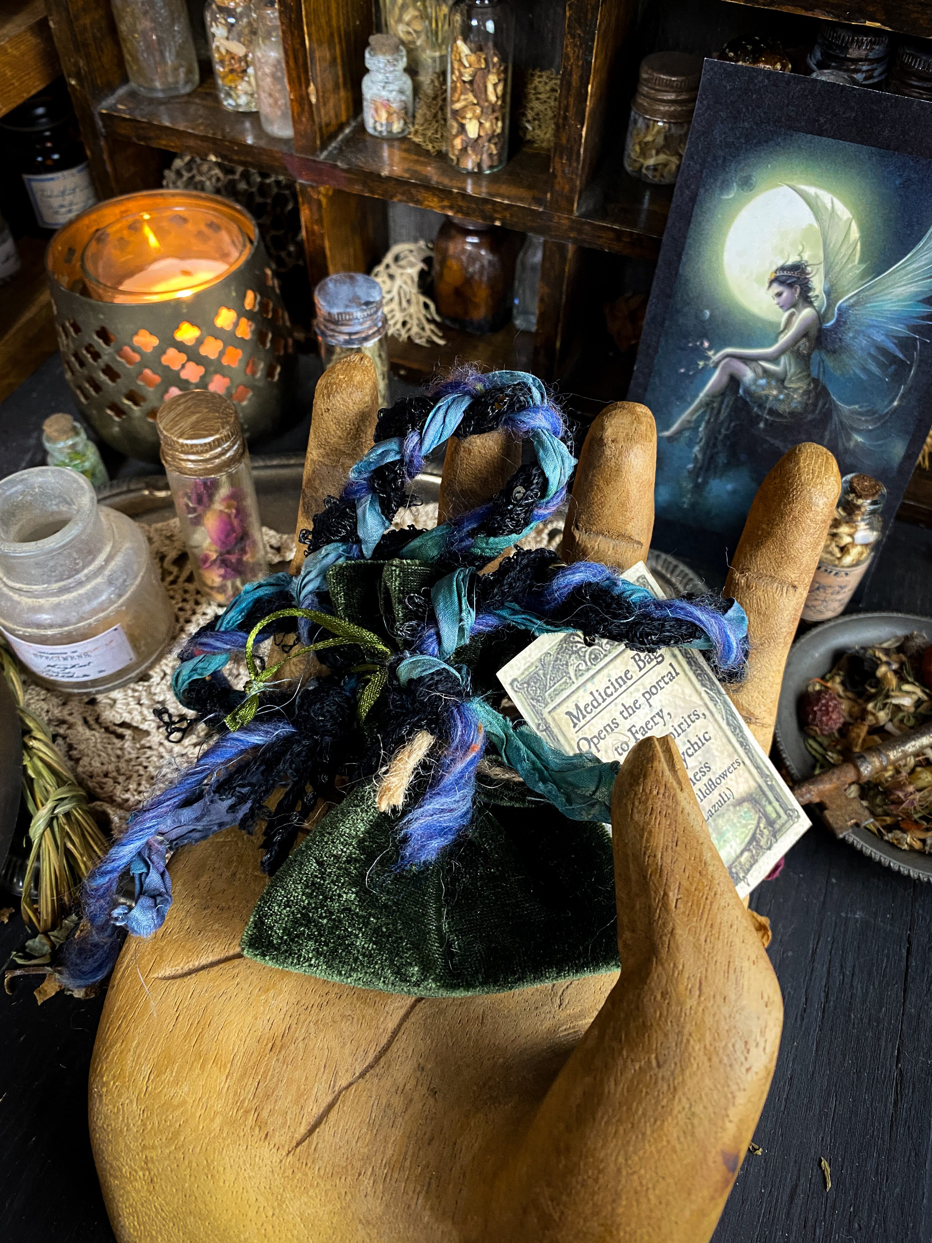 Intuitively Crafted Medicine Bag - Opens the Portal to Faery + Enhances Psychic Awareness
