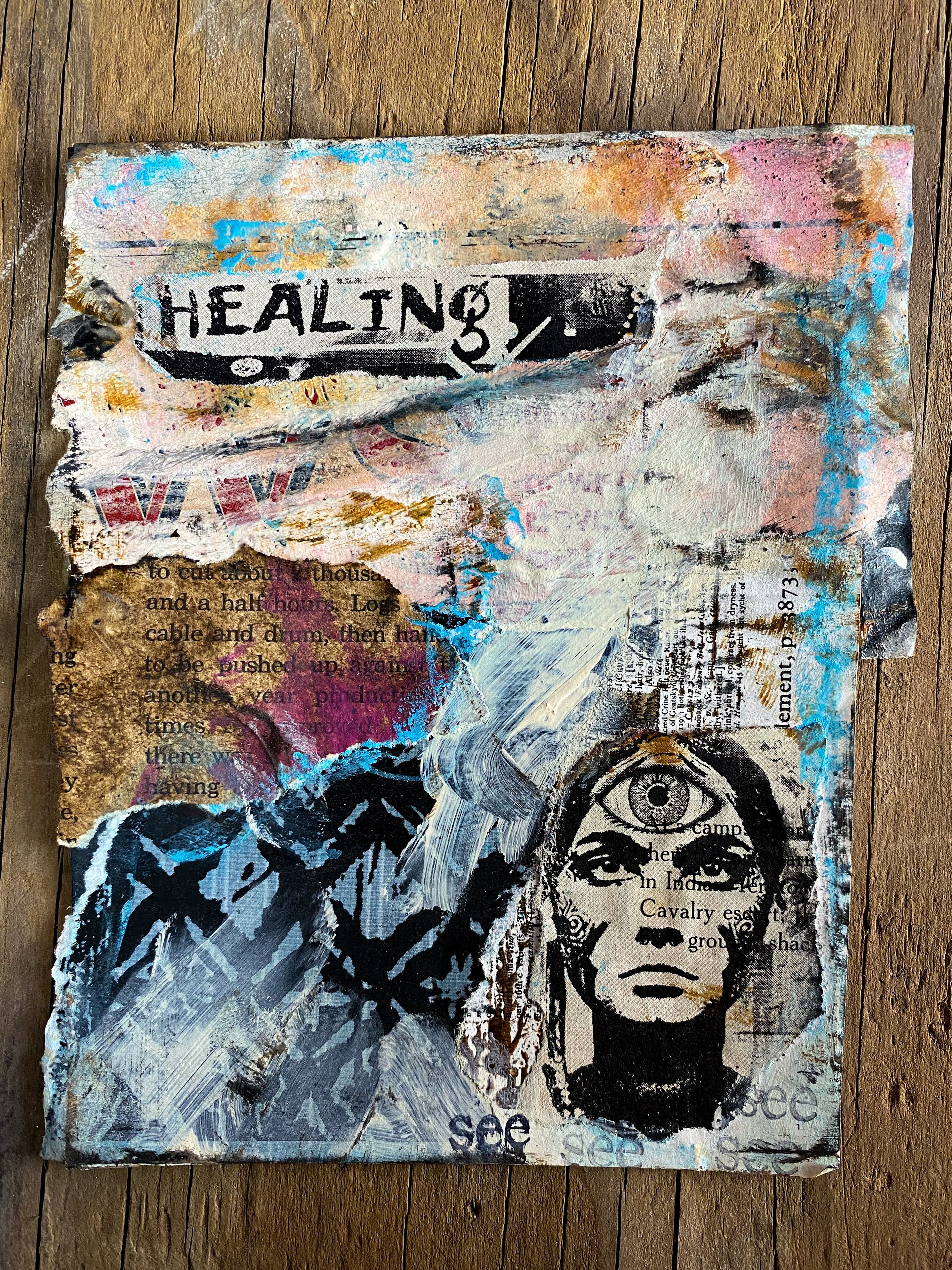 Healing - Original Mixed Media Collage