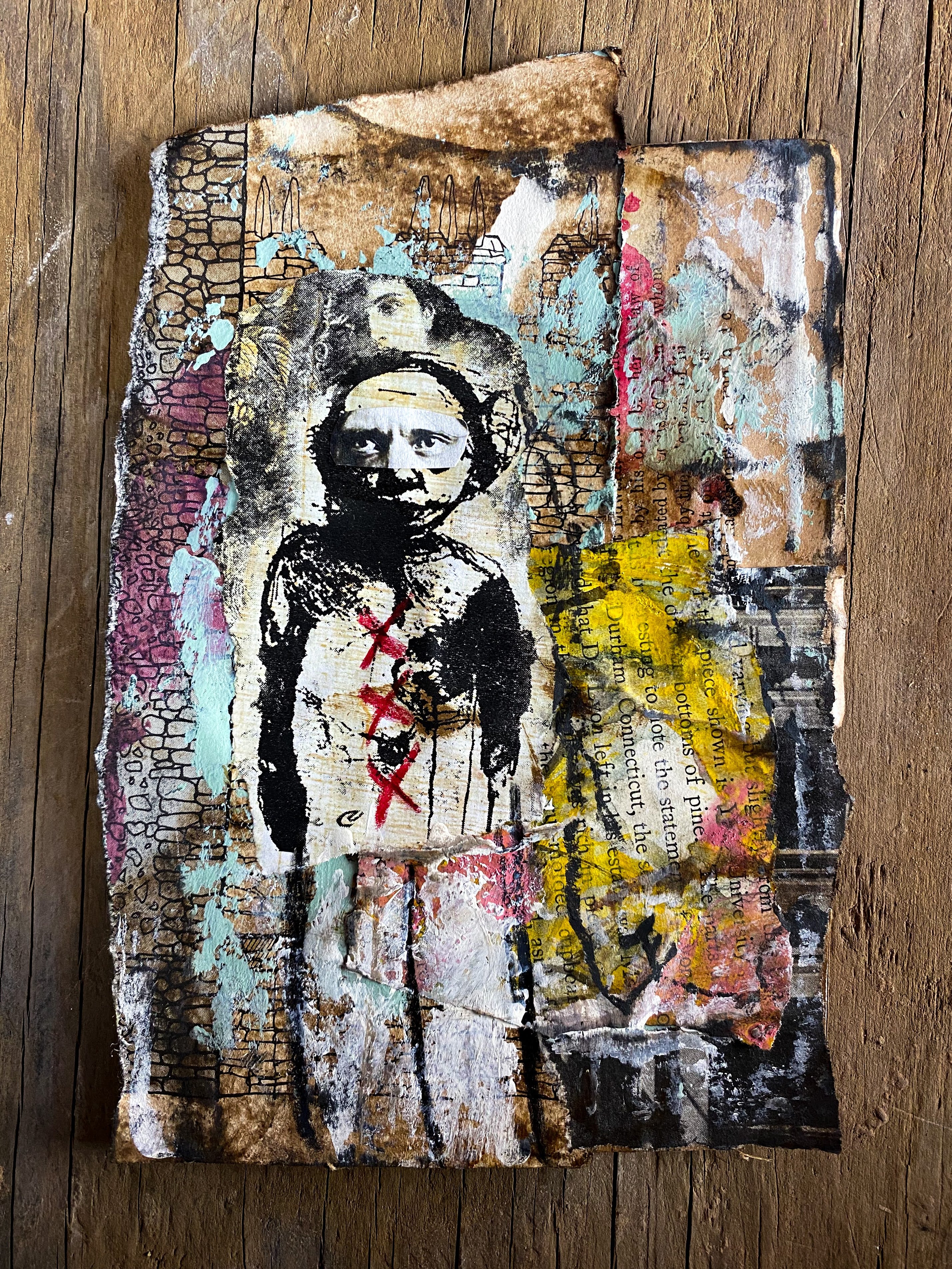 Outsider - Original Mixed Media Collage