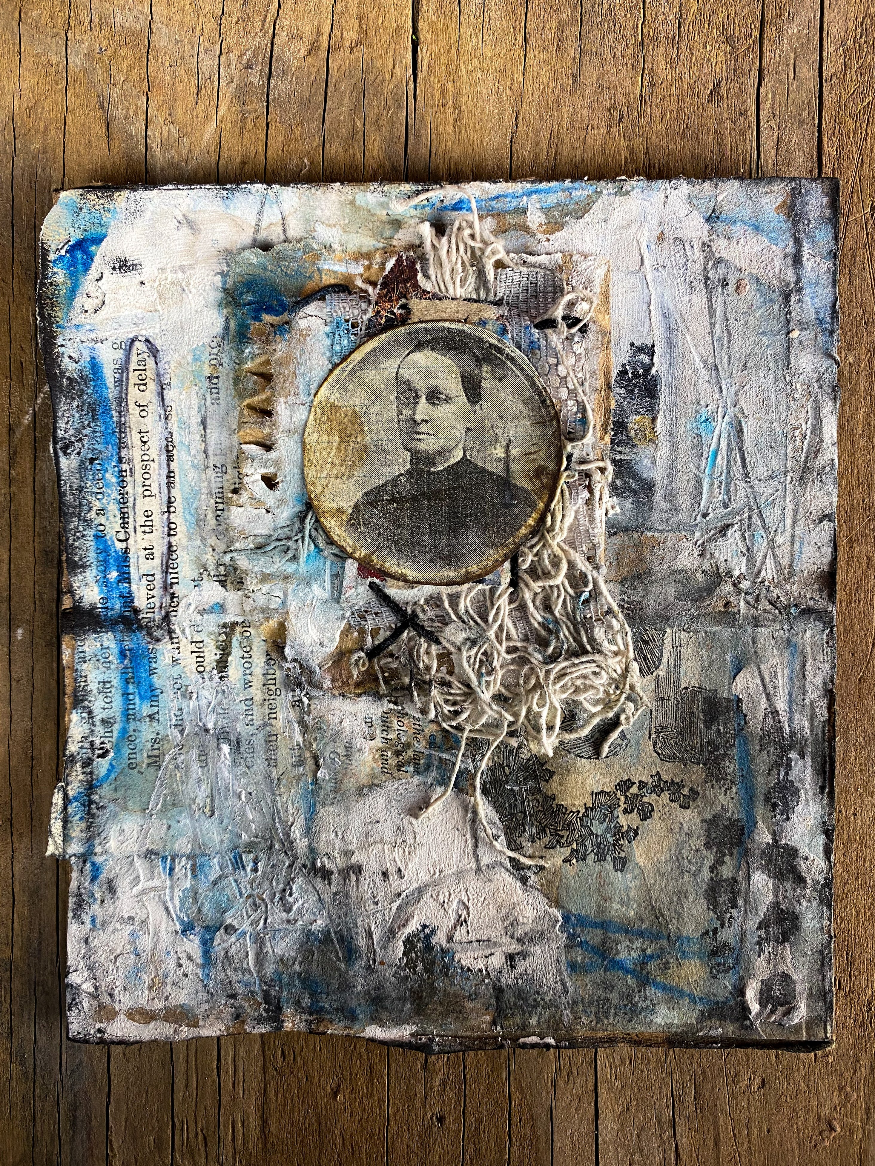The Prospect of Delay - Original Mixed Media Collage