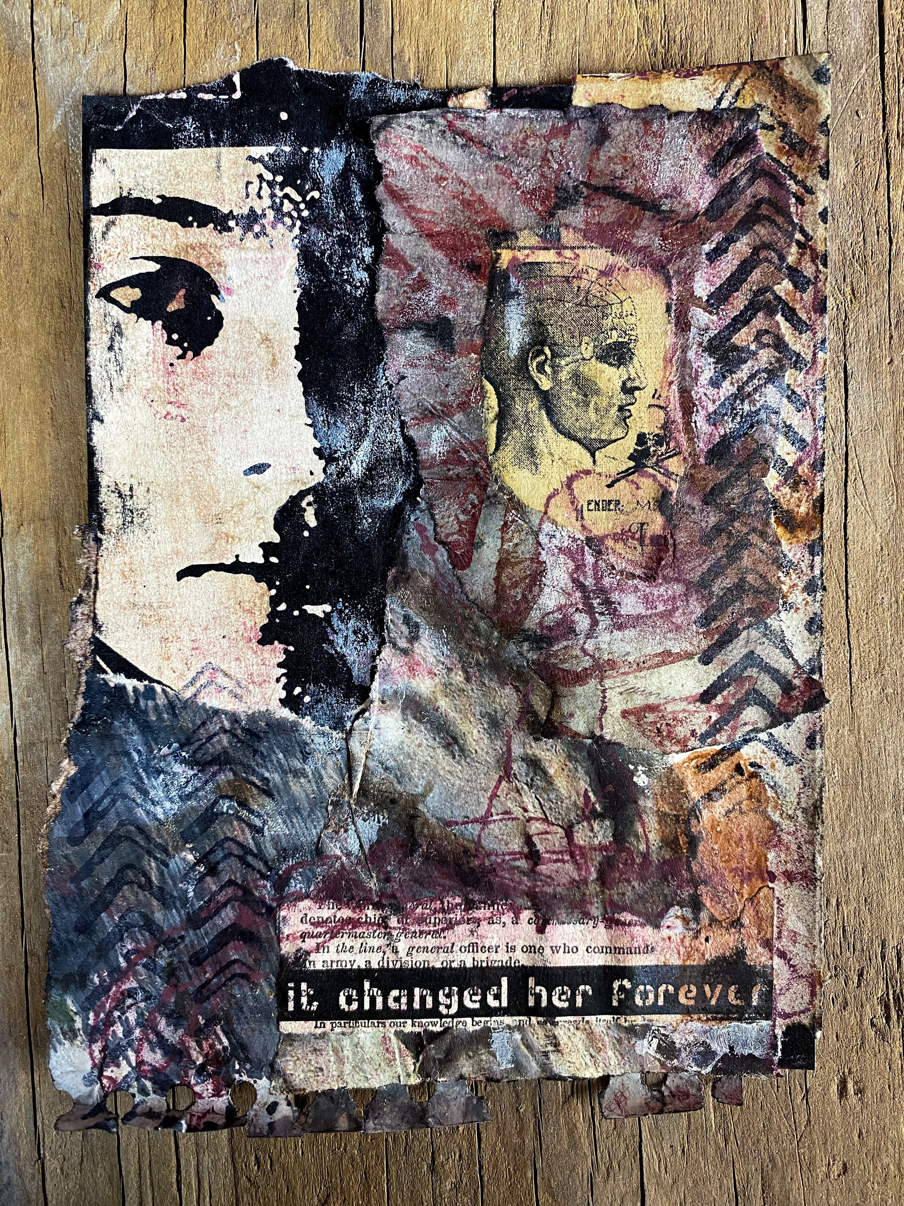It Changed Her Forever - Original Mixed Media Collage