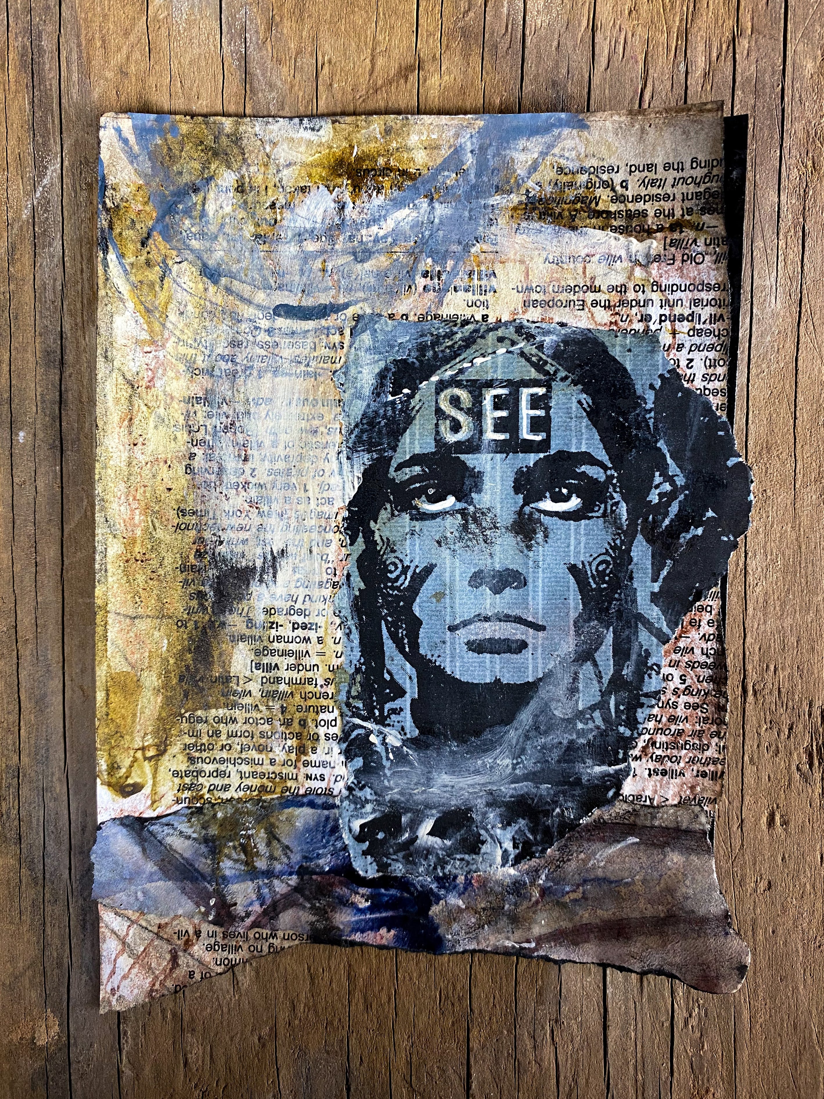 See - Original Mixed Media Collage