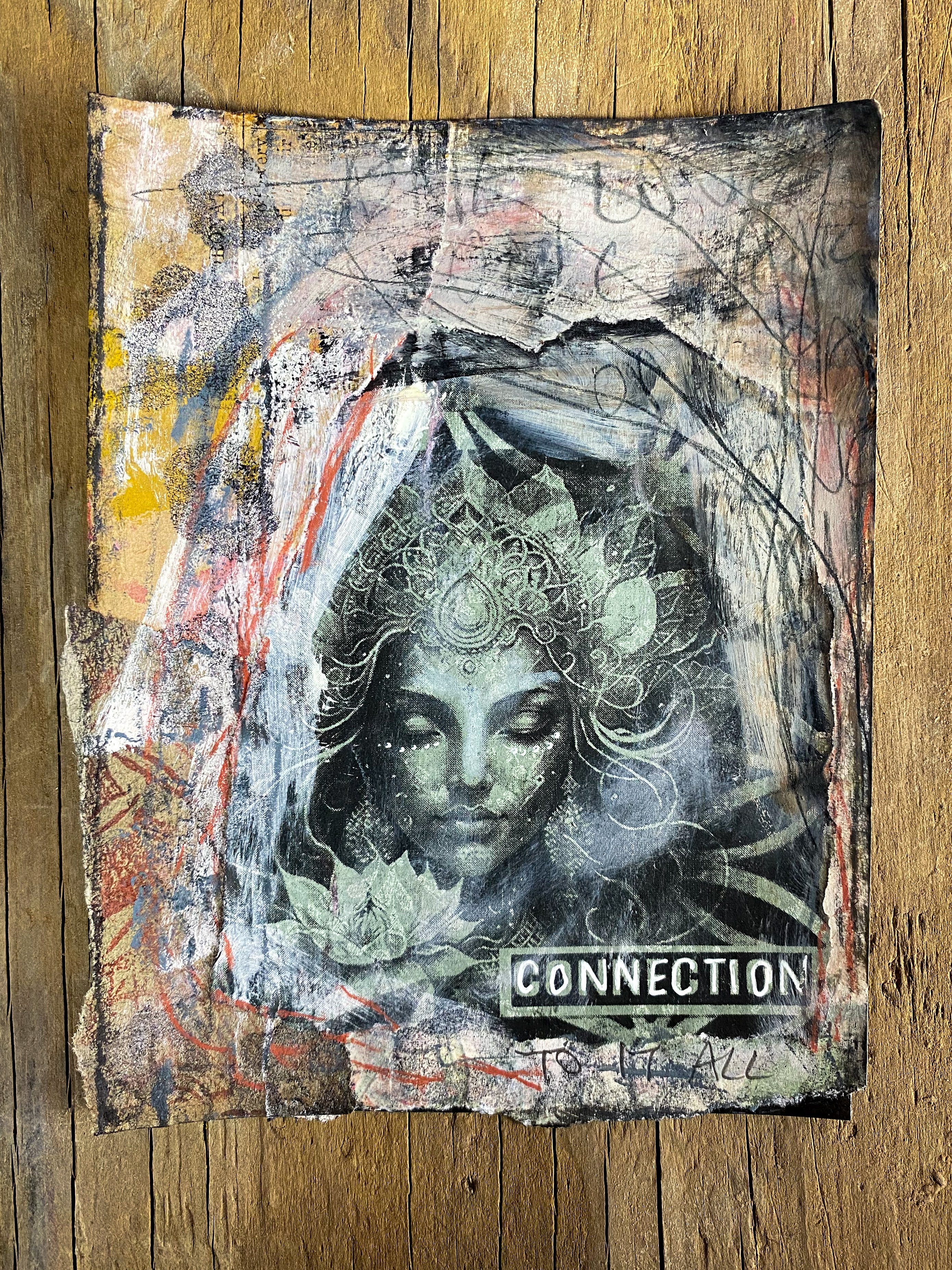 Connection - Original Mixed Media Collage