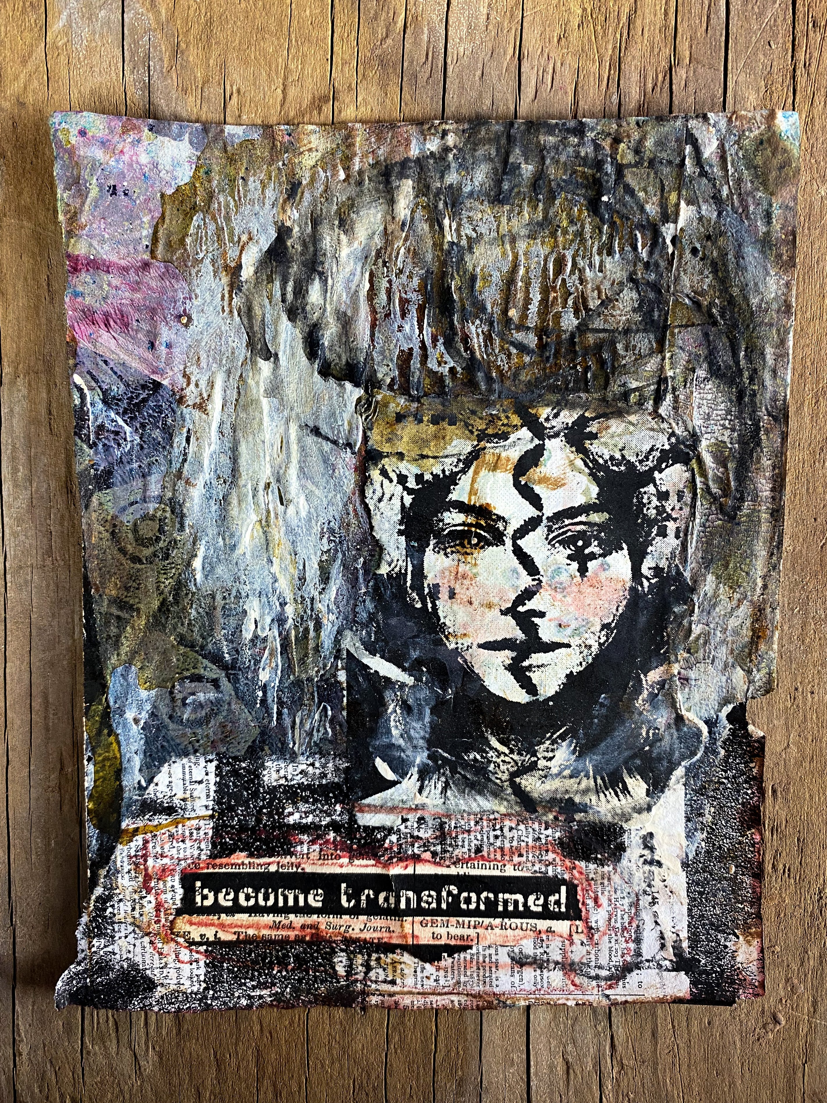 Become Transformed - Original Mixed Media Collage