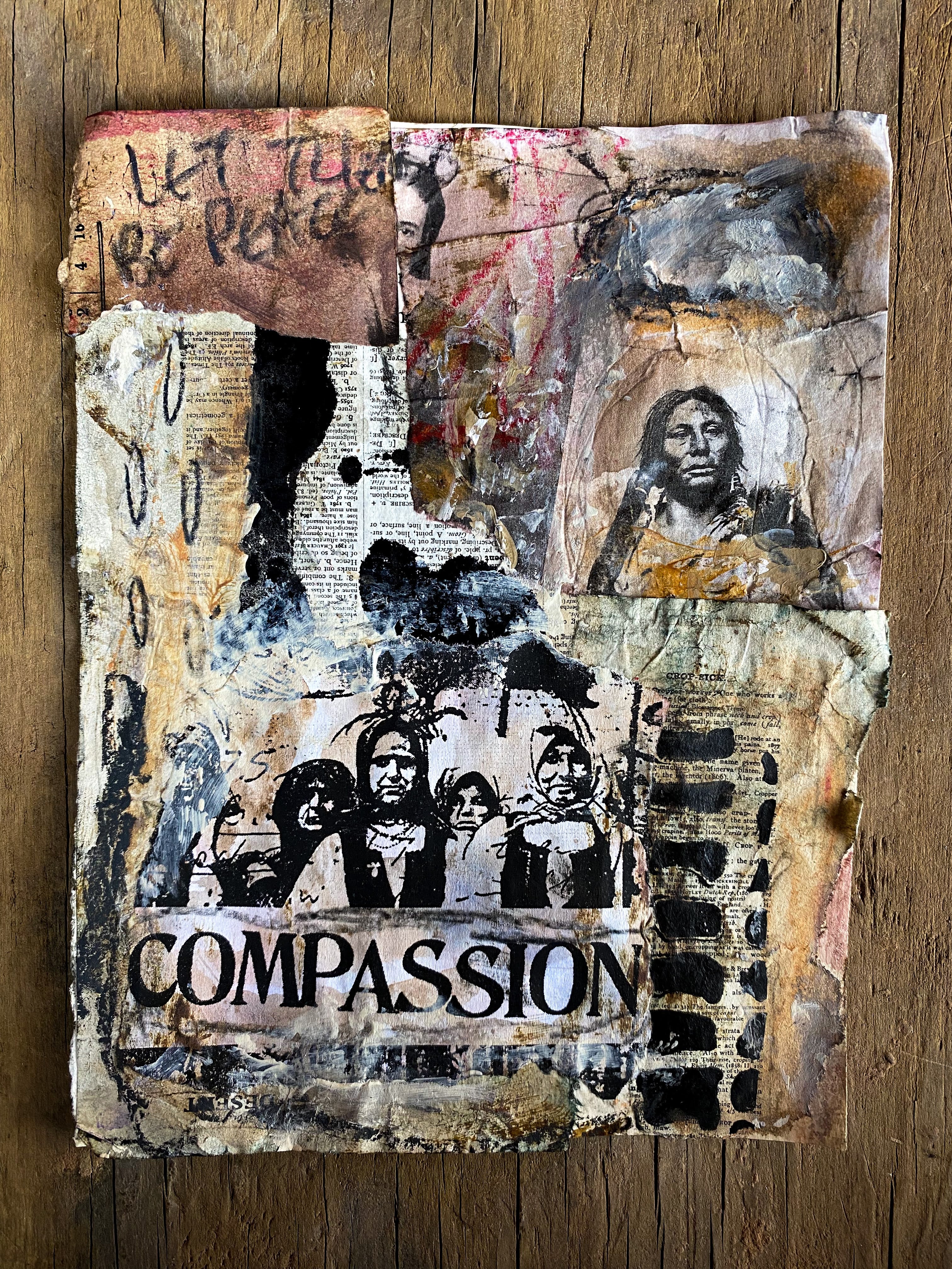 Compassion - Original Mixed Media Collage
