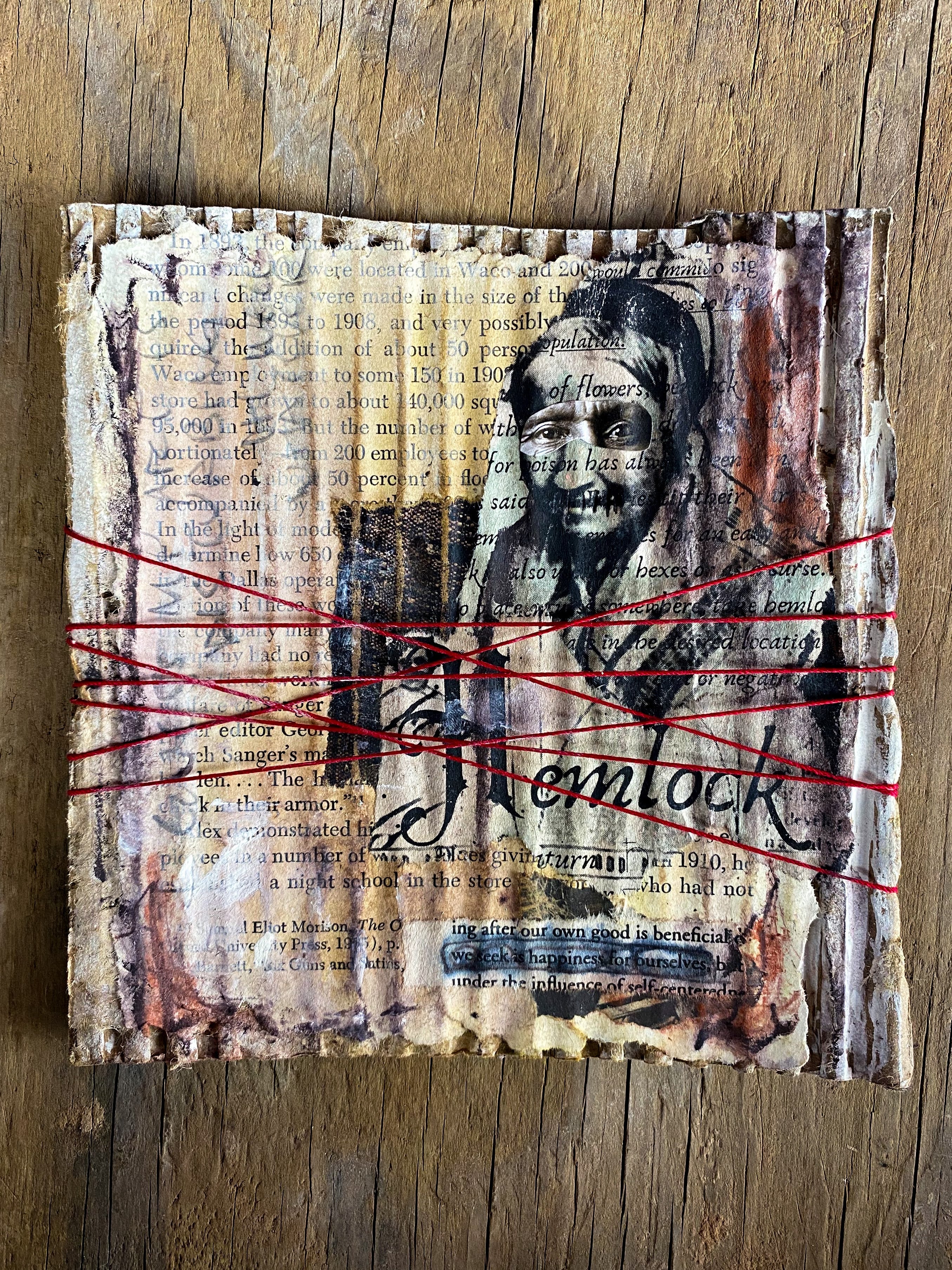 Hemlock - Original Mixed Media Collage