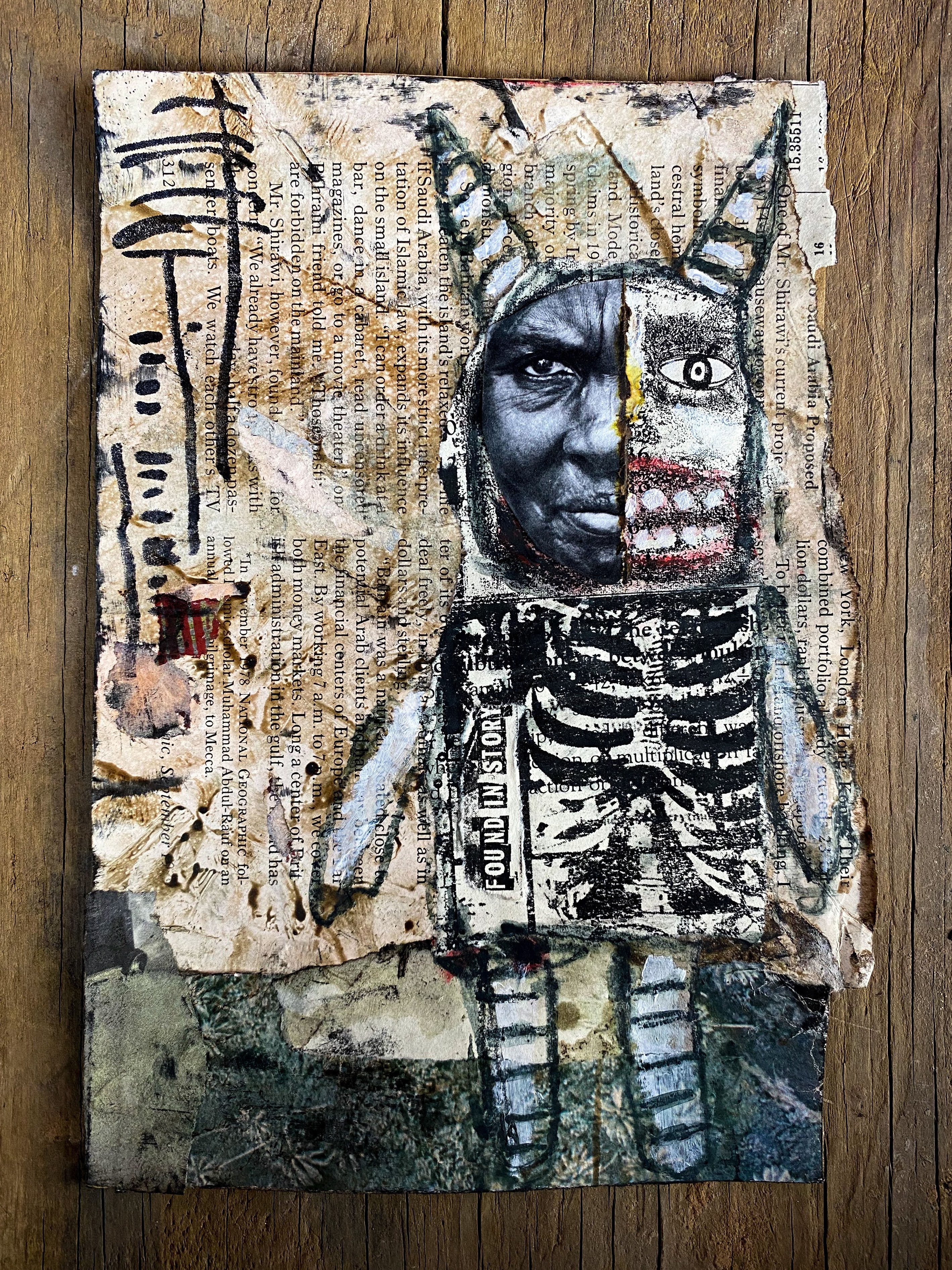 Found in Story - Original Mixed Media Collage