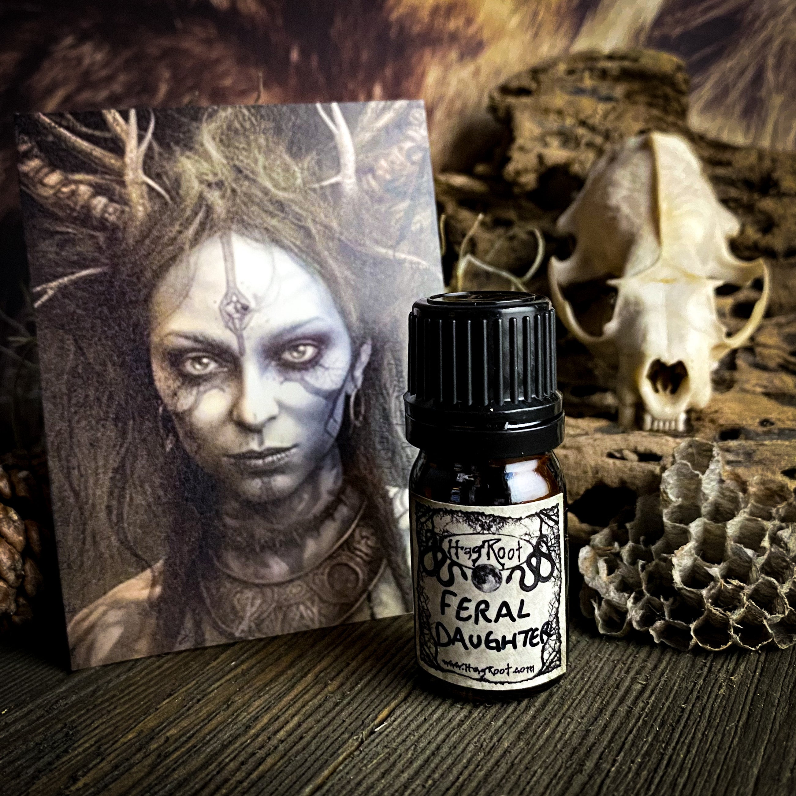 FERAL DAUGHTER-(Jasmine, Pink Peppercorn, Pine, Sandalwood, Violet, Musk, Amber, Patchouli)-Perfume, Cologne, Anointing, Ritual Oil