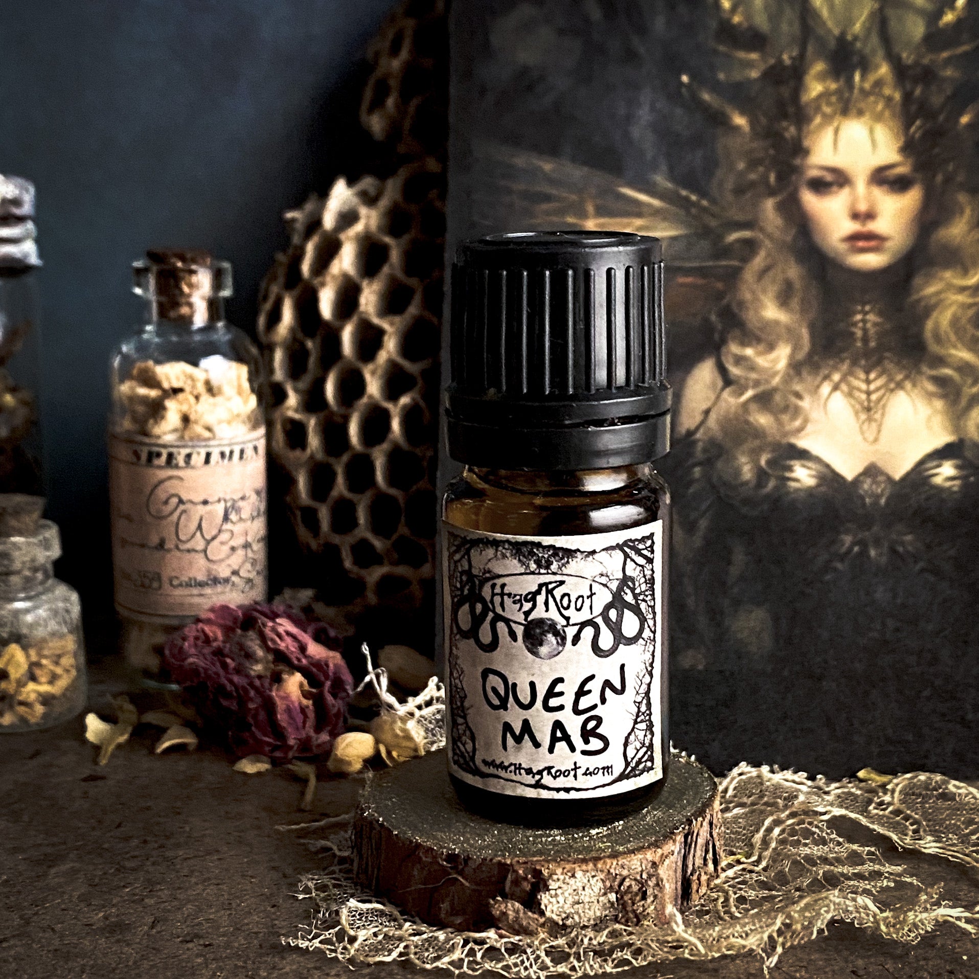 QUEEN MAB-(Honey, Vanilla, Honeysuckle, Gardenia, Cinnamon, Cardamom)-Perfume, Cologne, Anointing, Ritual Oil