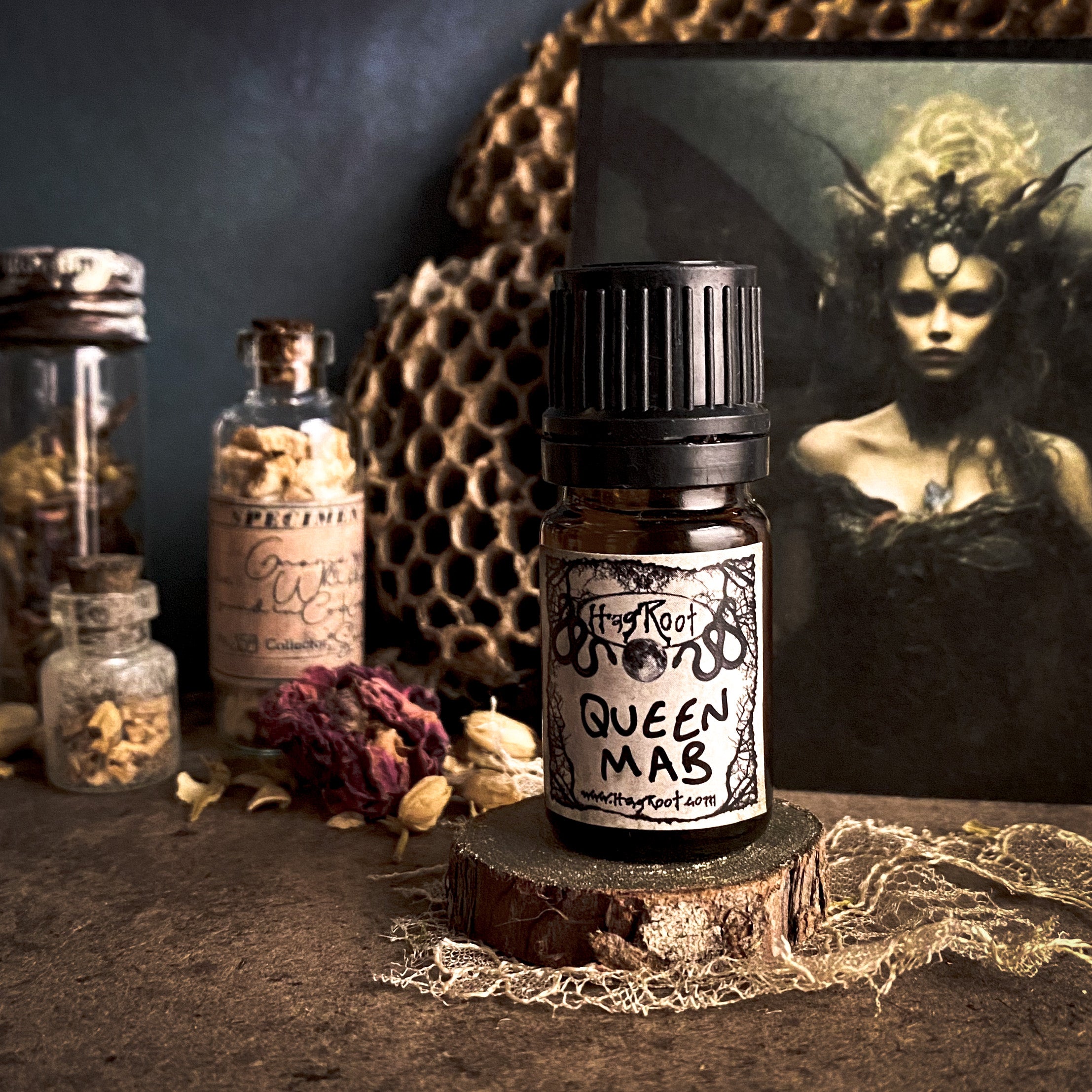 QUEEN MAB-(Honey, Vanilla, Honeysuckle, Gardenia, Cinnamon, Cardamom)-Perfume, Cologne, Anointing, Ritual Oil