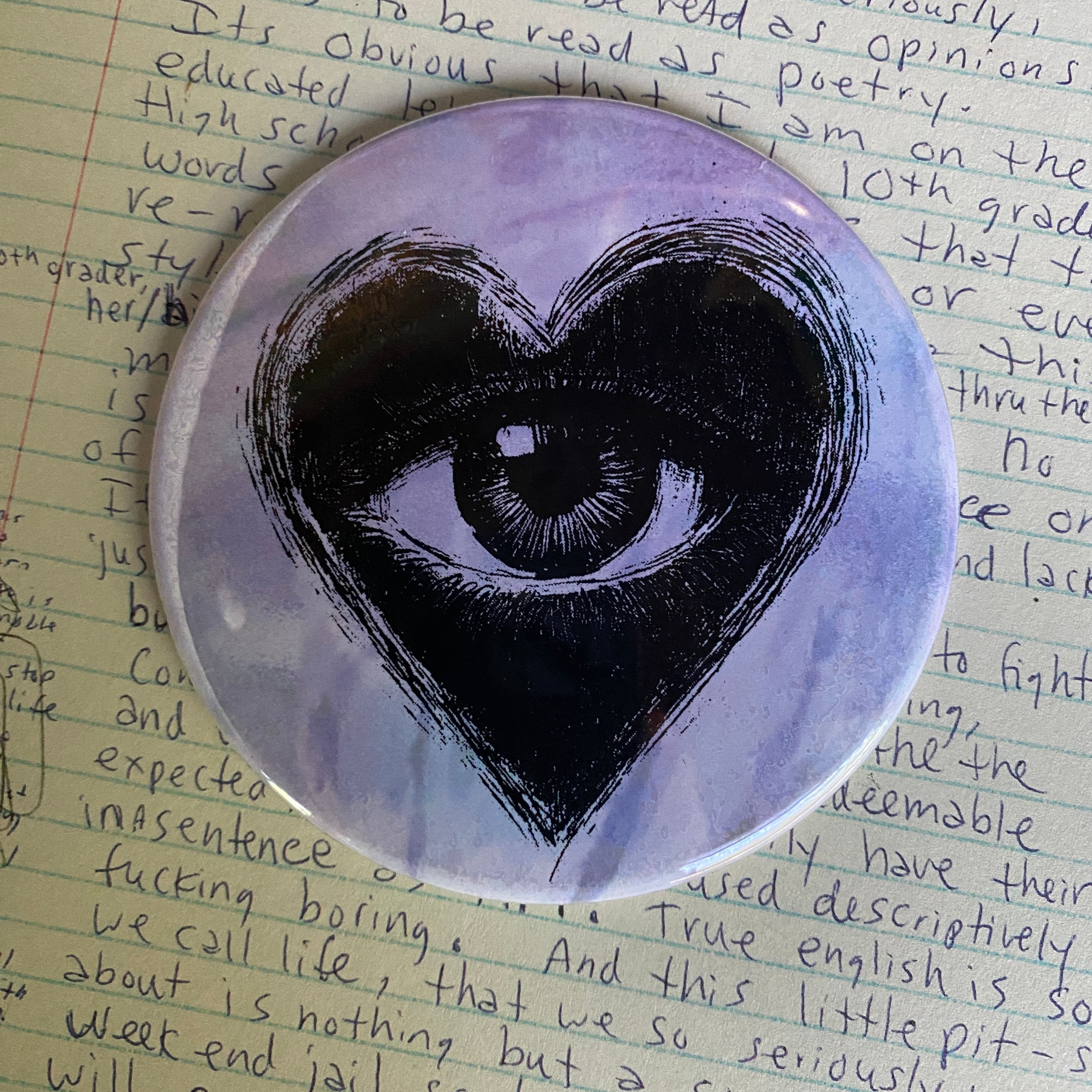 THE HEART SEES - Hand Pressed Pocket Mirror