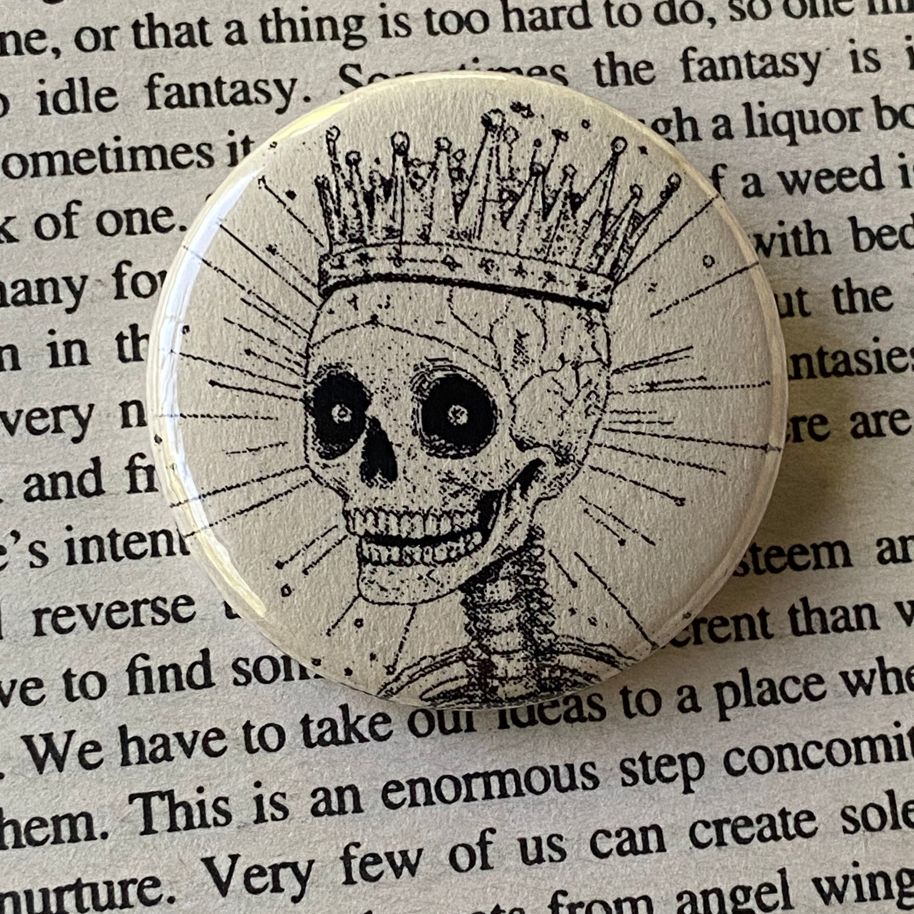 King - Hand Pressed Button/Pin - 1.5"