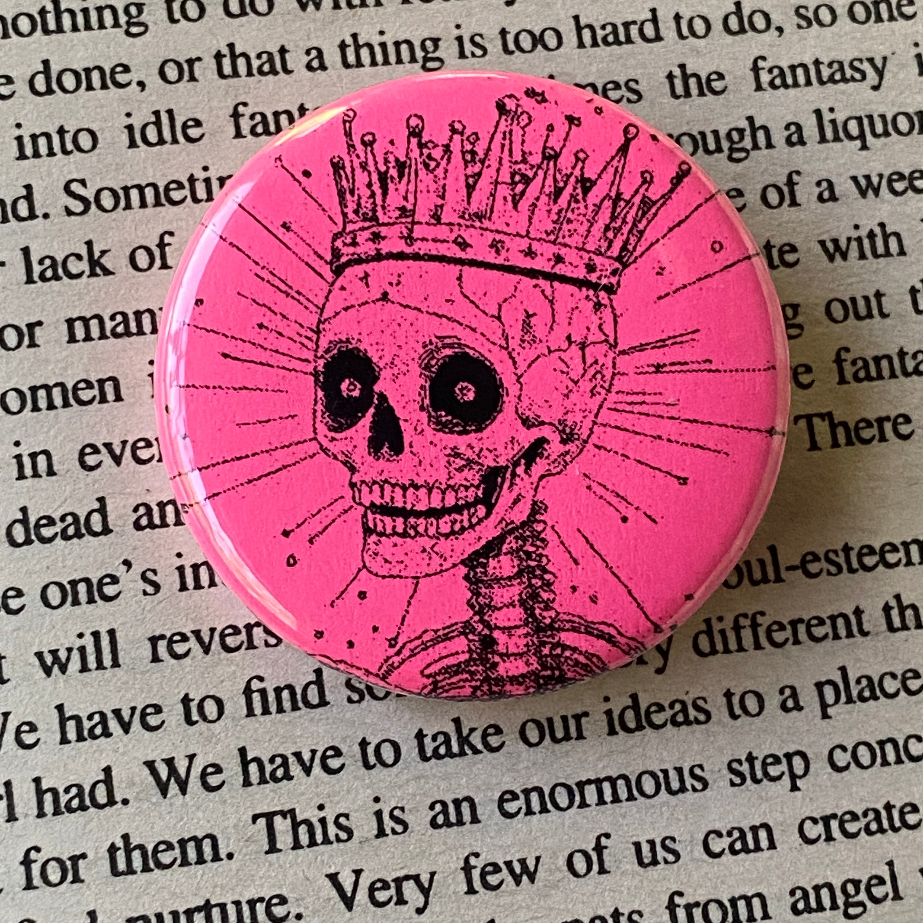 King - Hand Pressed Button/Pin - 1.5"