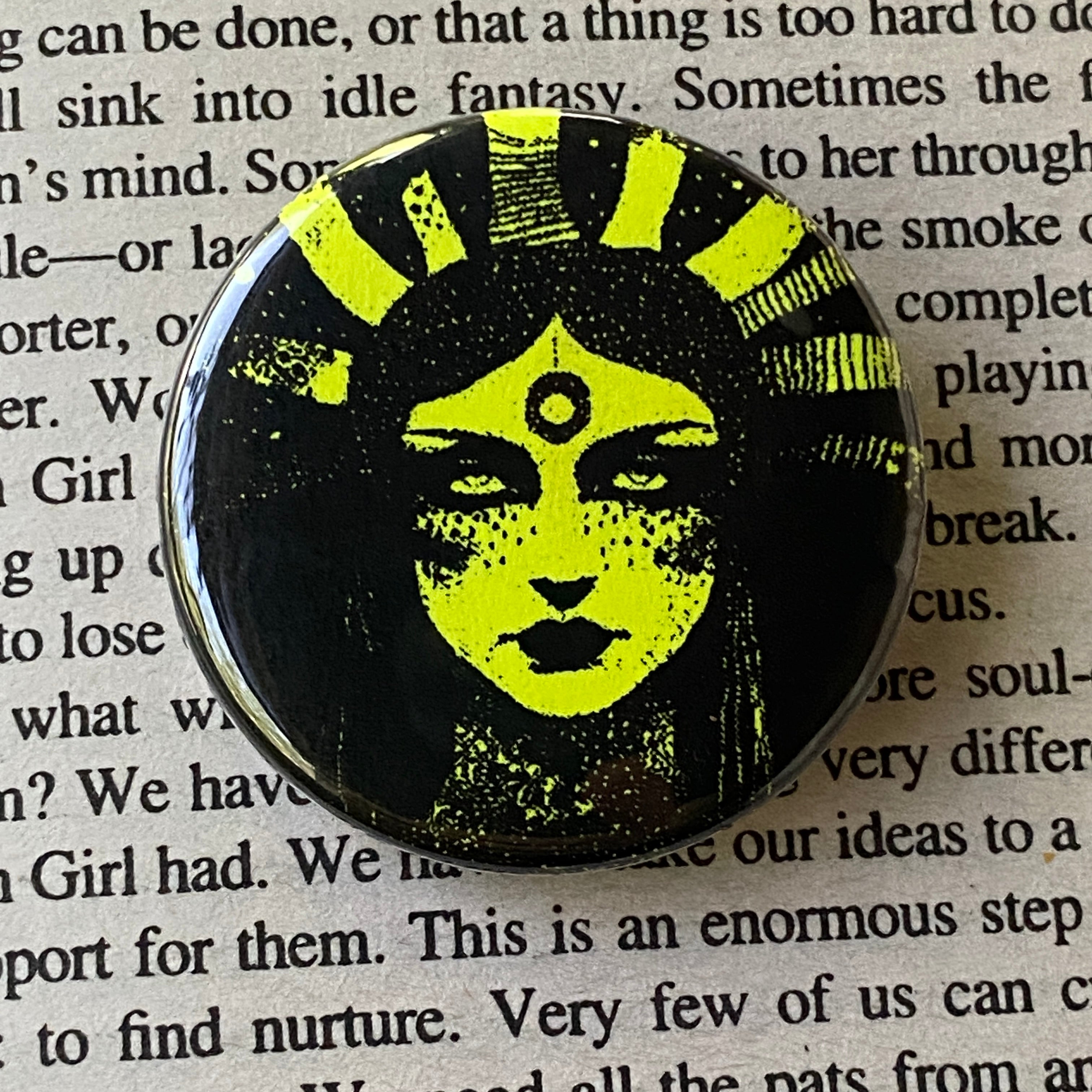 The Muse - Hand Pressed Button/Pin - 1.5"