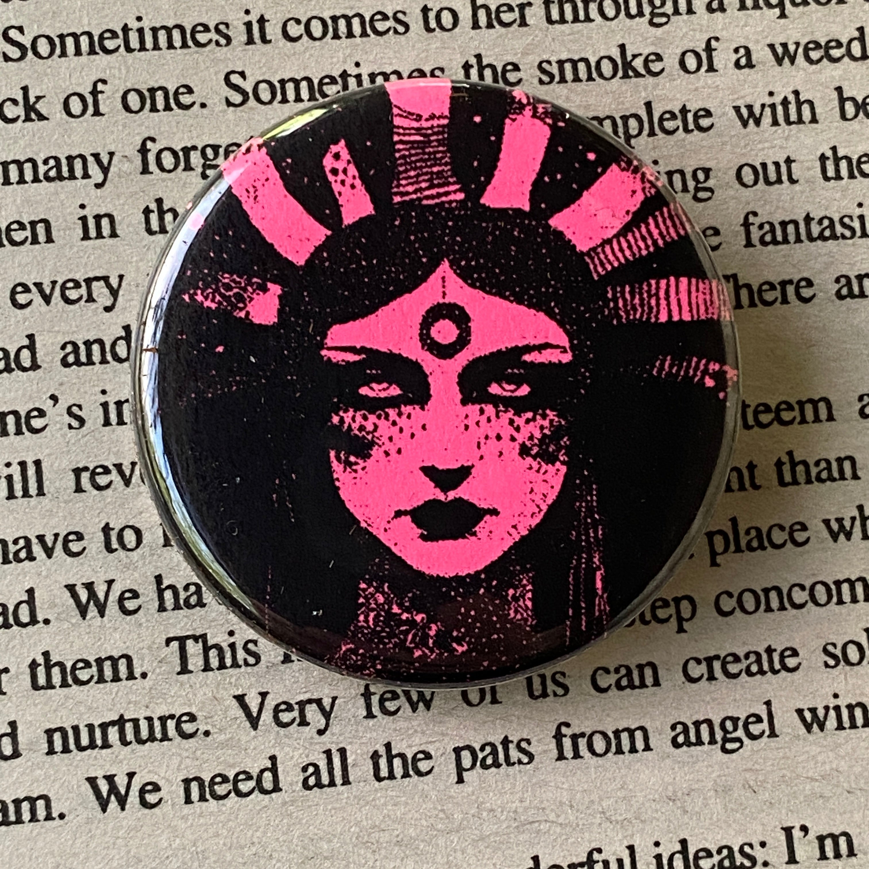 The Muse - Hand Pressed Button/Pin - 1.5"