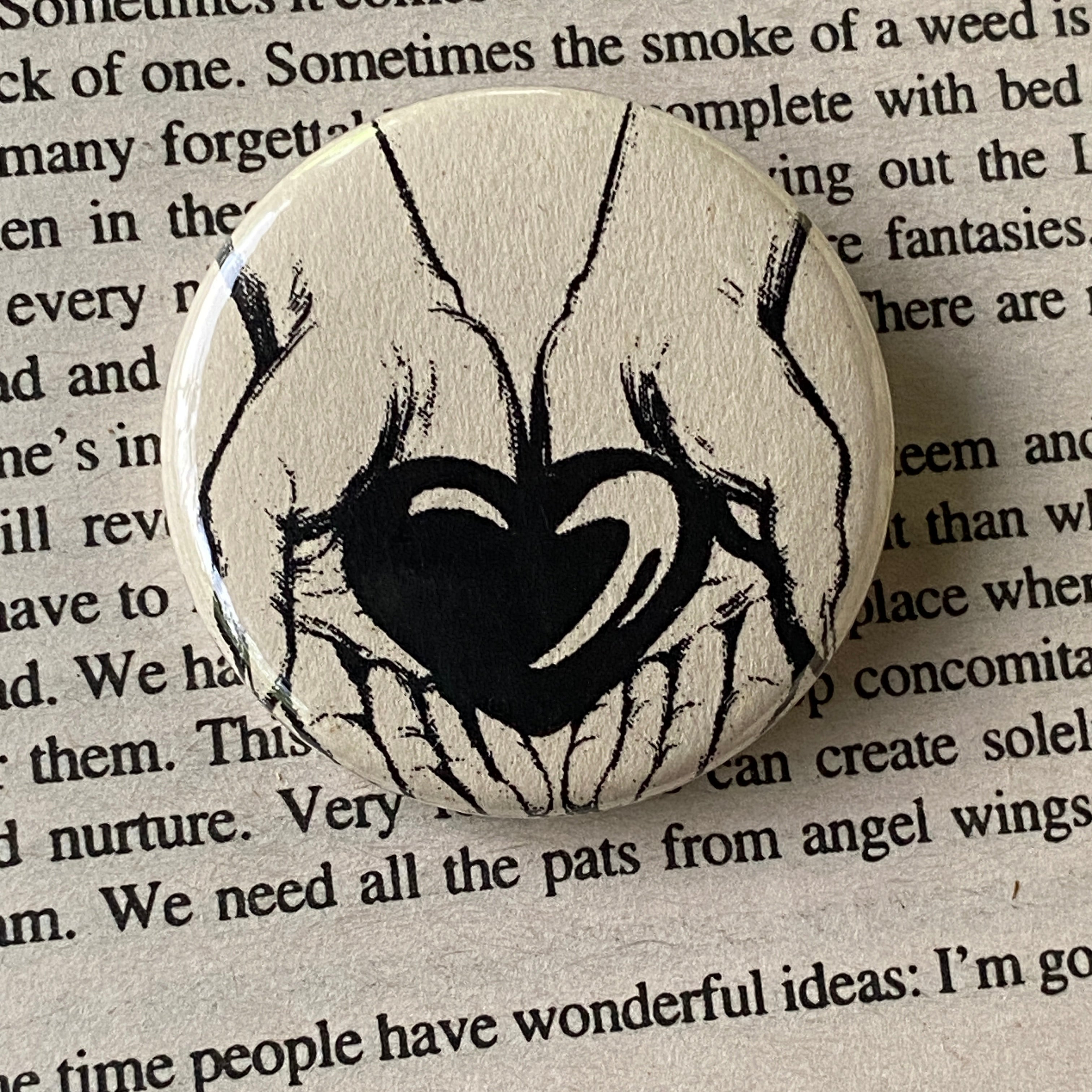 Fragile - Hand Pressed Button/Pin - 1.5"