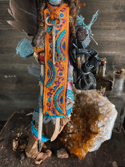 Sacred Medicine Doll for Sparking Your Creative Fire - Spirit Doll - Wise Woman, Conjure, Rootwork, Juju, Altered Art Doll, Energy Healing