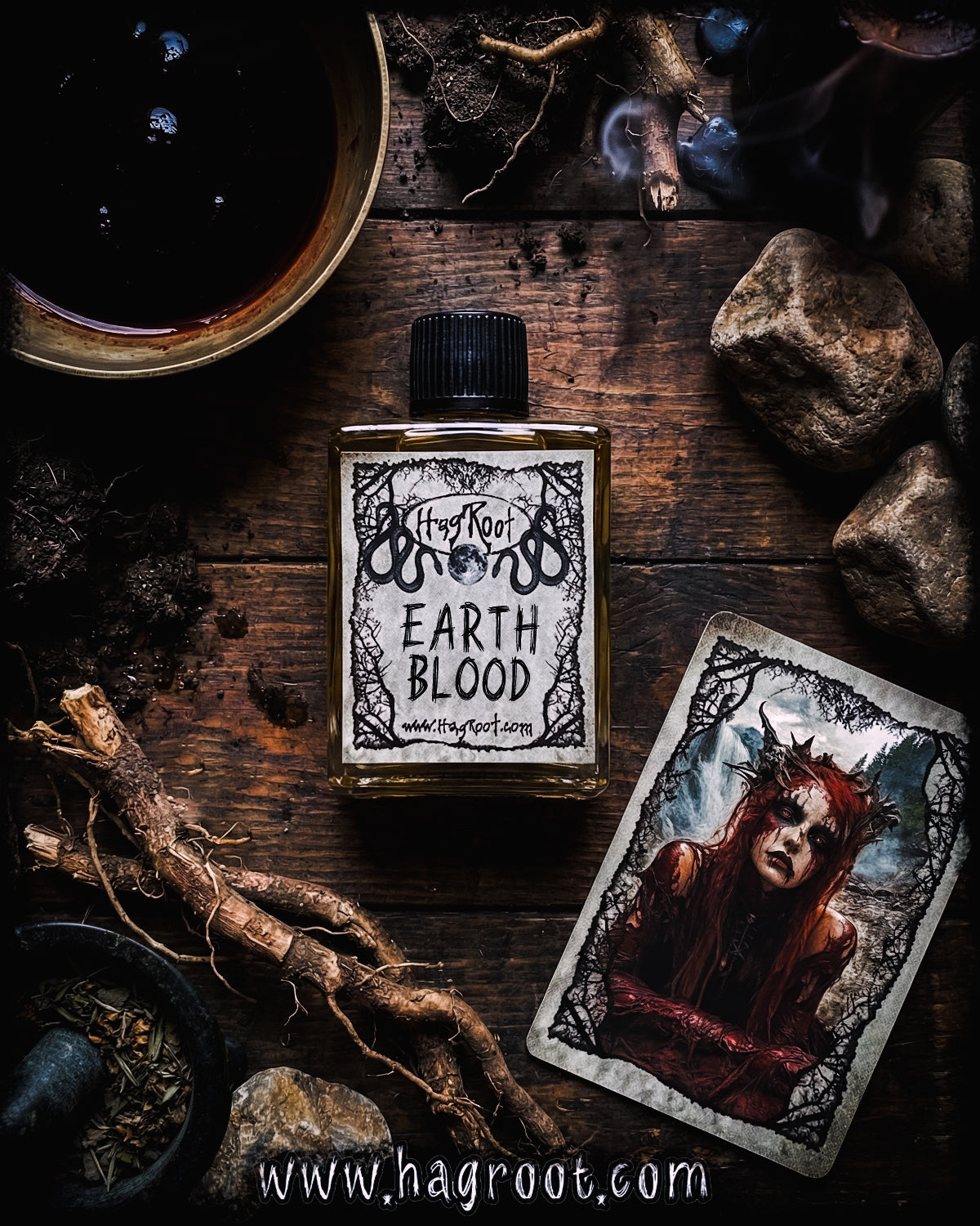 EARTH BLOOD-(Ceremonial Cacao, Freshly Dug Earth, Spiced Offerings)-Perfume, Cologne, Anointing, Ritual Oil