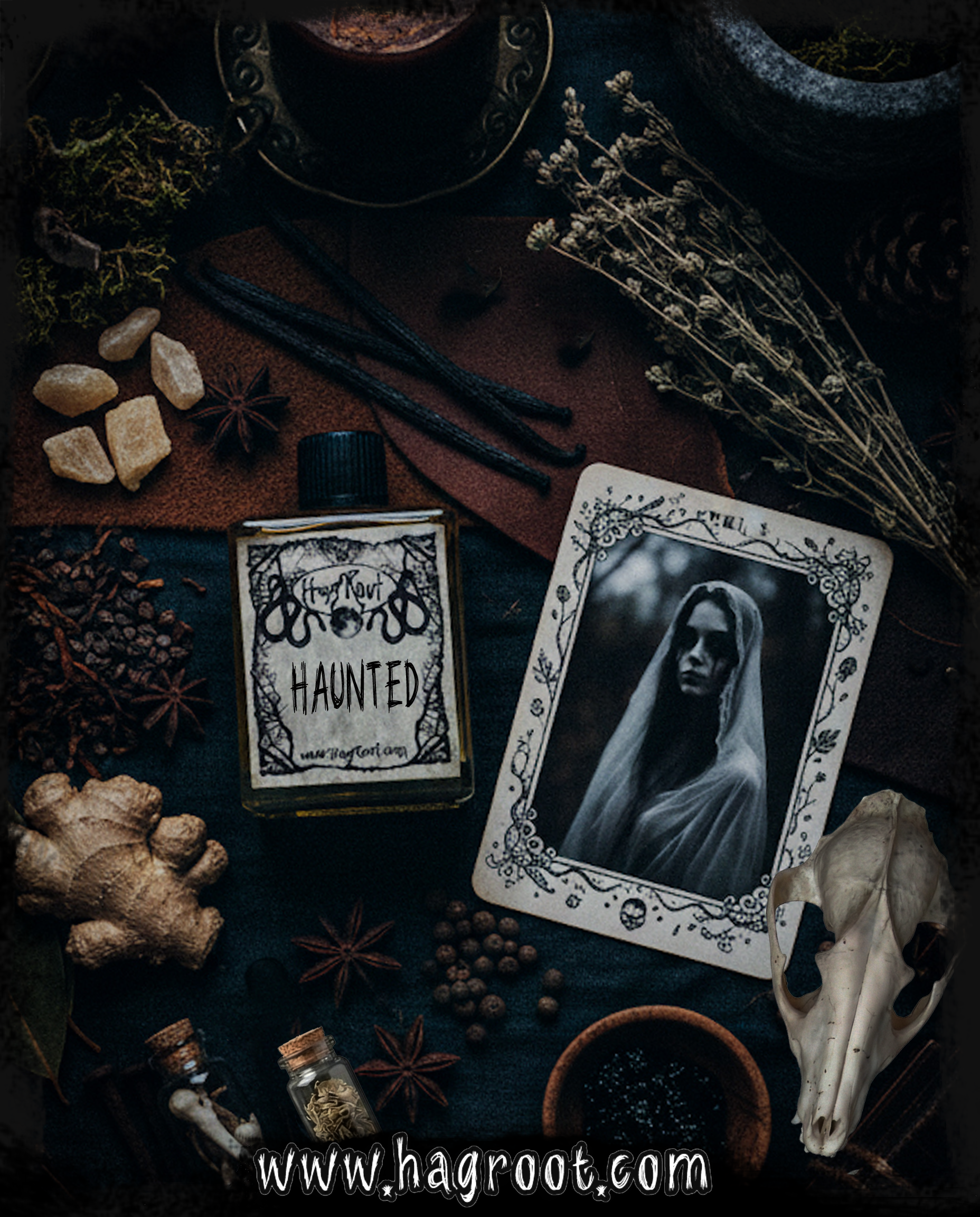 HAUNTED-(Sandalwood, Jasmine, Patchouli, Vetiver, Vanilla, Cardamom, Musk)-Perfume, Cologne, Anointing, Ritual Oil