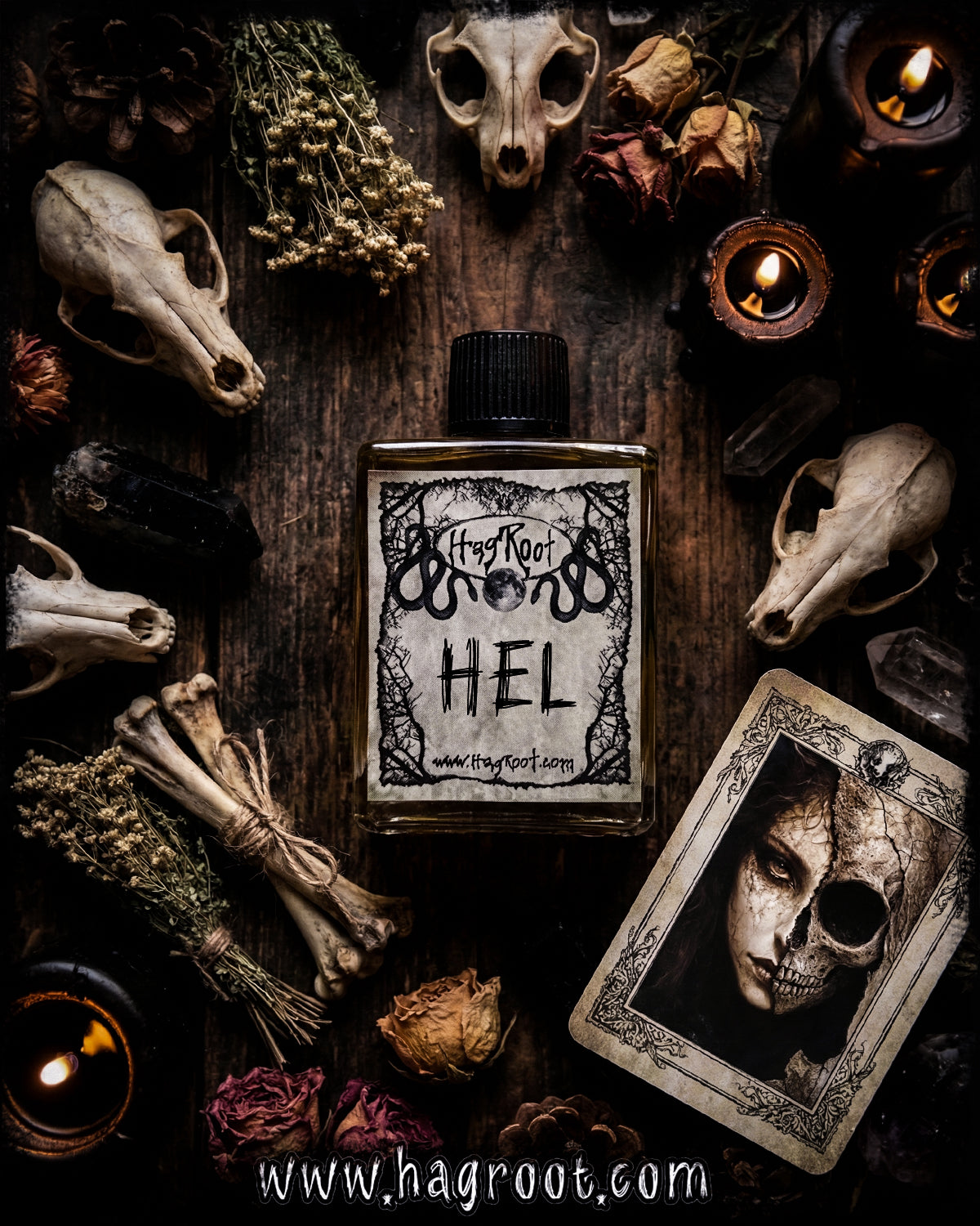HEL-(Patchouli, Smoked Woods, Frankincense Tears, Amber, Haunting Sweetness)-Perfume, Cologne, Anointing, Ritual Oil