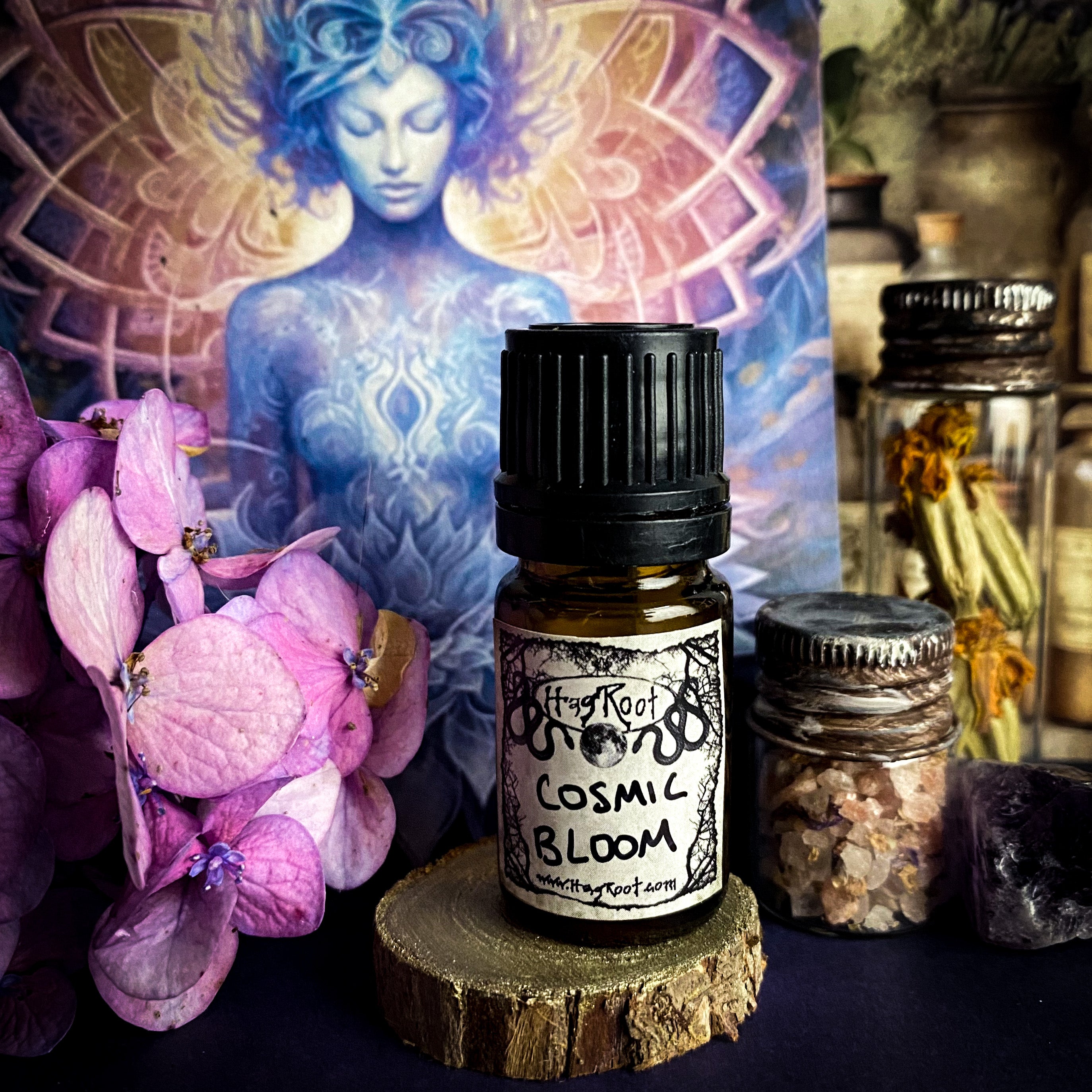 COSMIC BLOOM-(Honeysuckle, Lilac, Neroli, Jasmine, Champaka Flowers, Rose, Blackberry)-Perfume, Cologne, Anointing, Ritual Oil