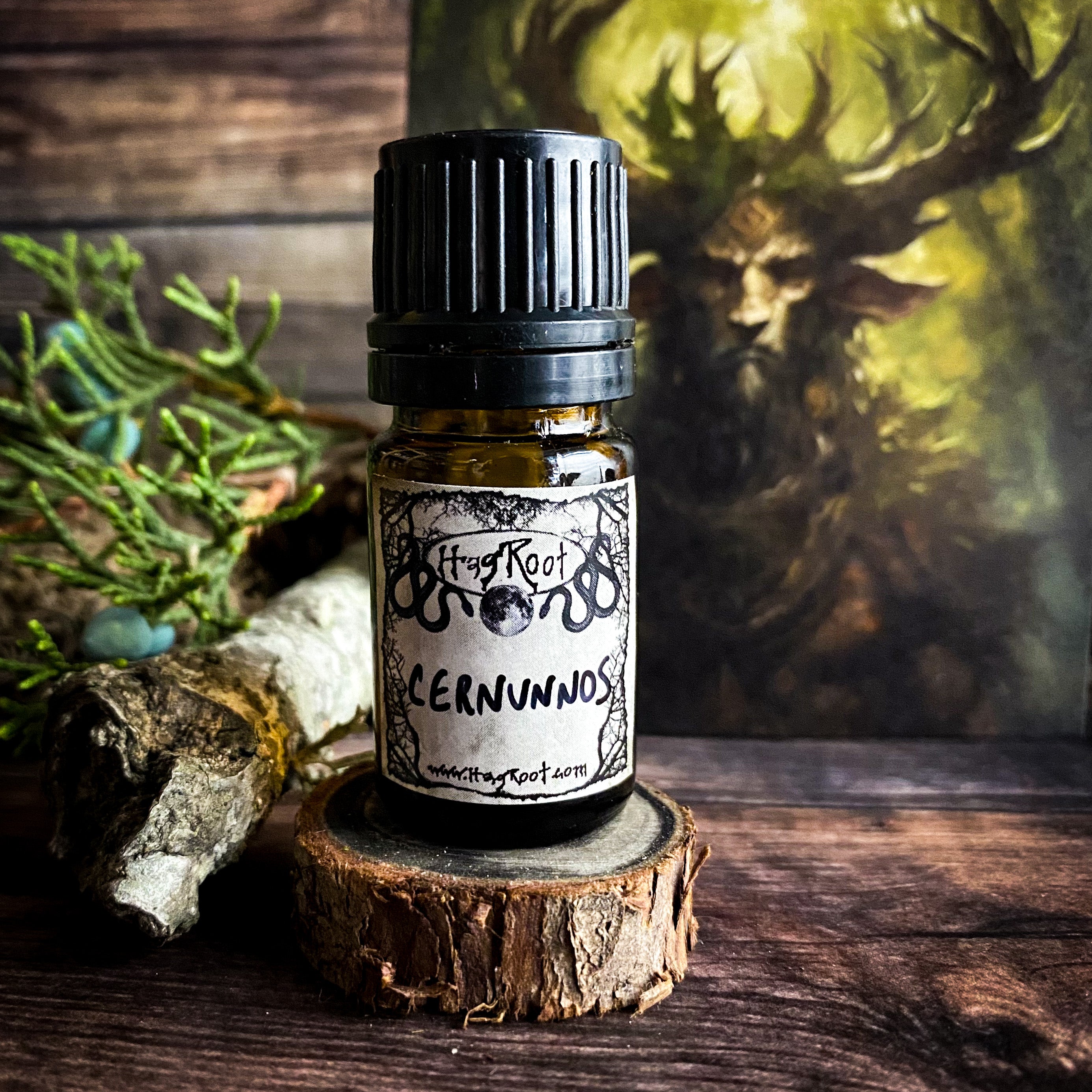 CERNUNNOS-(Pine, Mahogany, Grass, Oakmoss)-Perfume, Cologne, Anointing, Ritual Oil