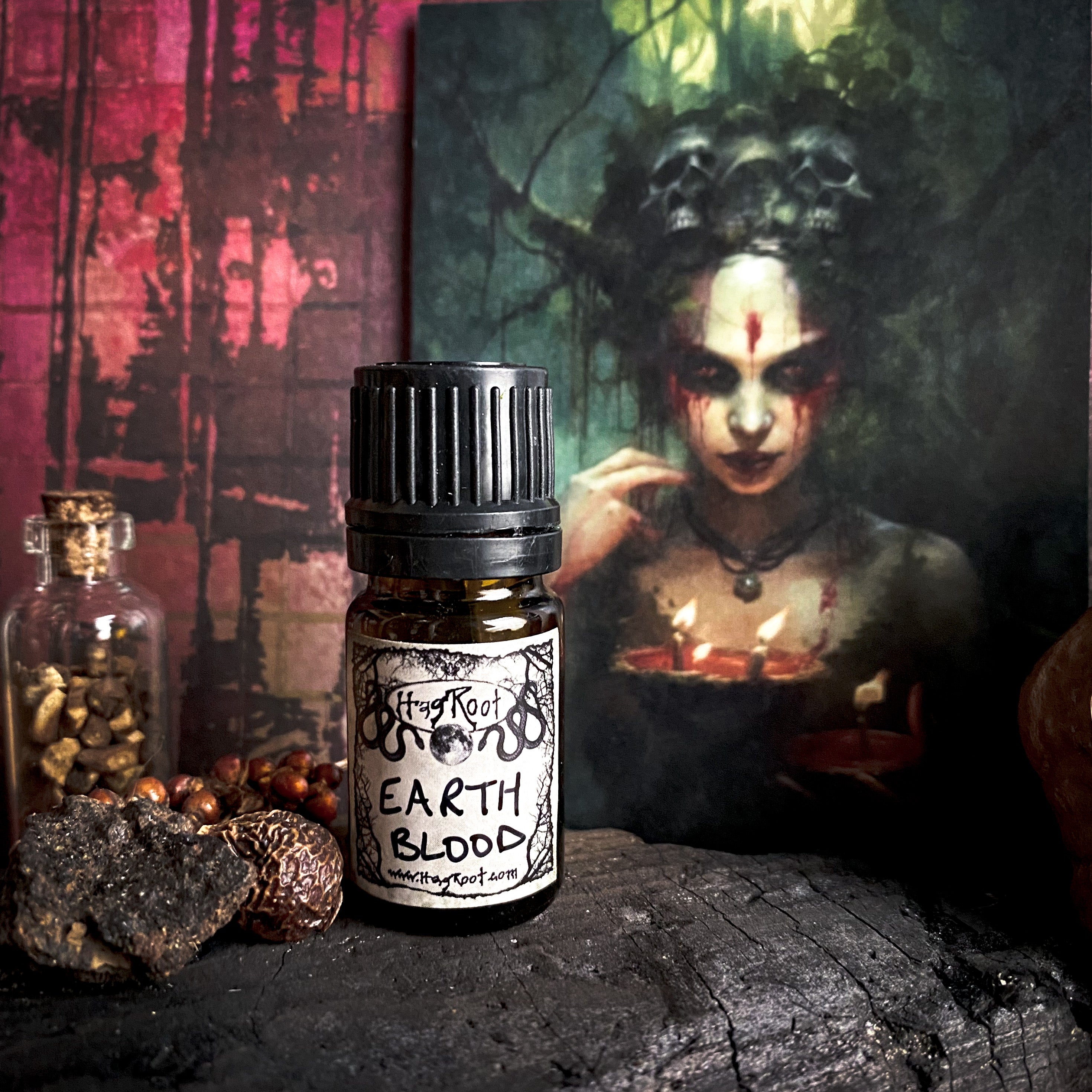 EARTH BLOOD-(Ceremonial Cacao, Freshly Dug Earth, Spiced Offerings)-Perfume, Cologne, Anointing, Ritual Oil