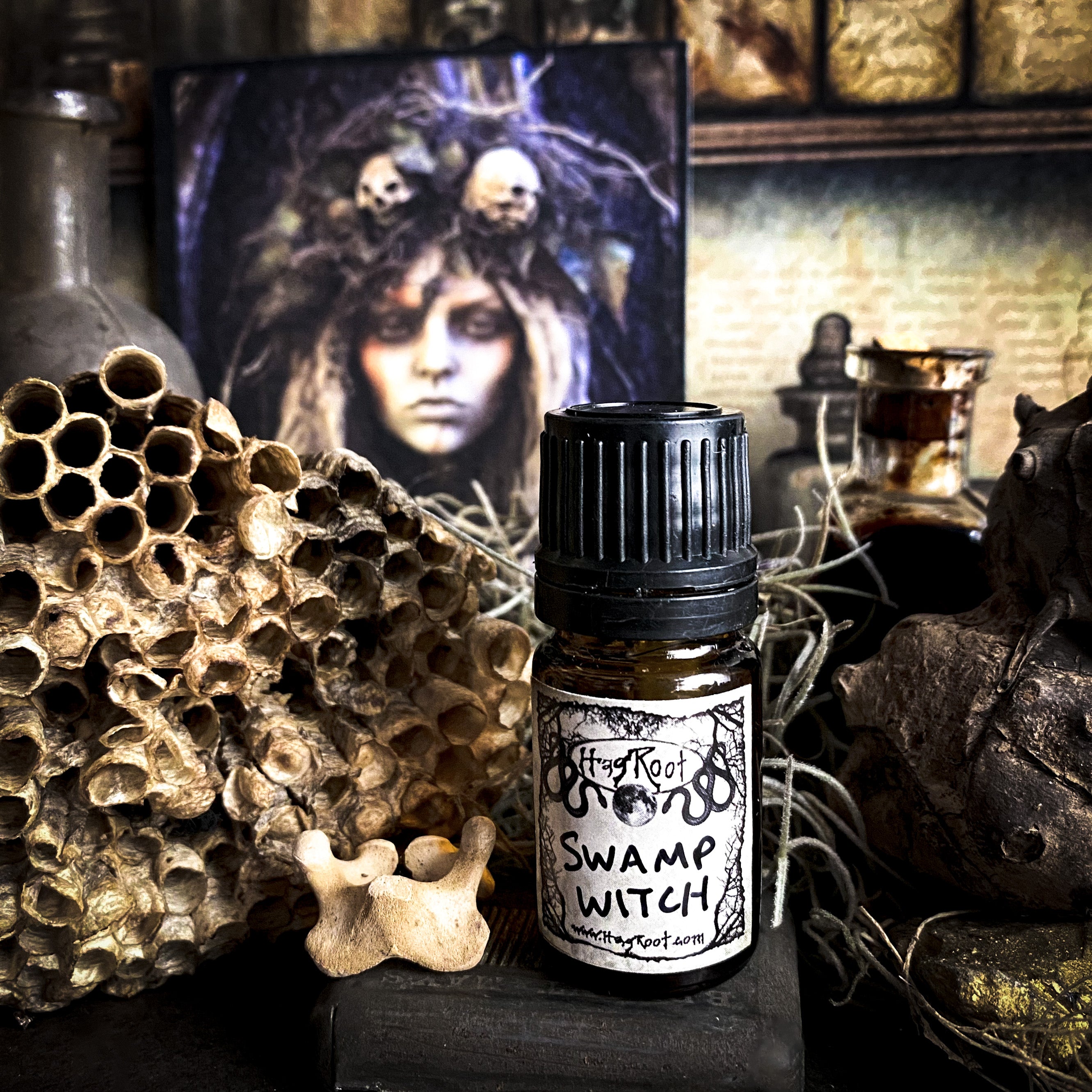 SWAMP WITCH-(Spanish Moss, Sandalwood, Pinion Wood, Tobacco, Labdanum, Patchouli, Cedar)-Perfume, Cologne, Anointing, Ritual Oil