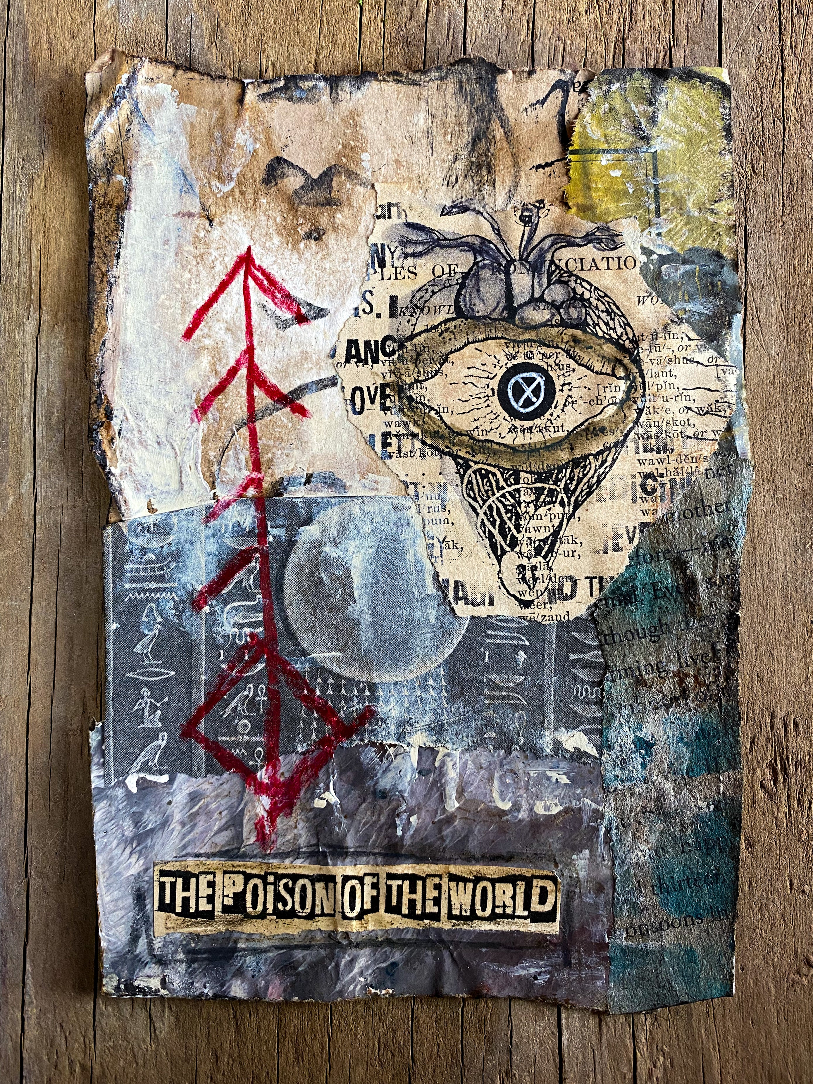 Poison of the World - Original Mixed Media Collage