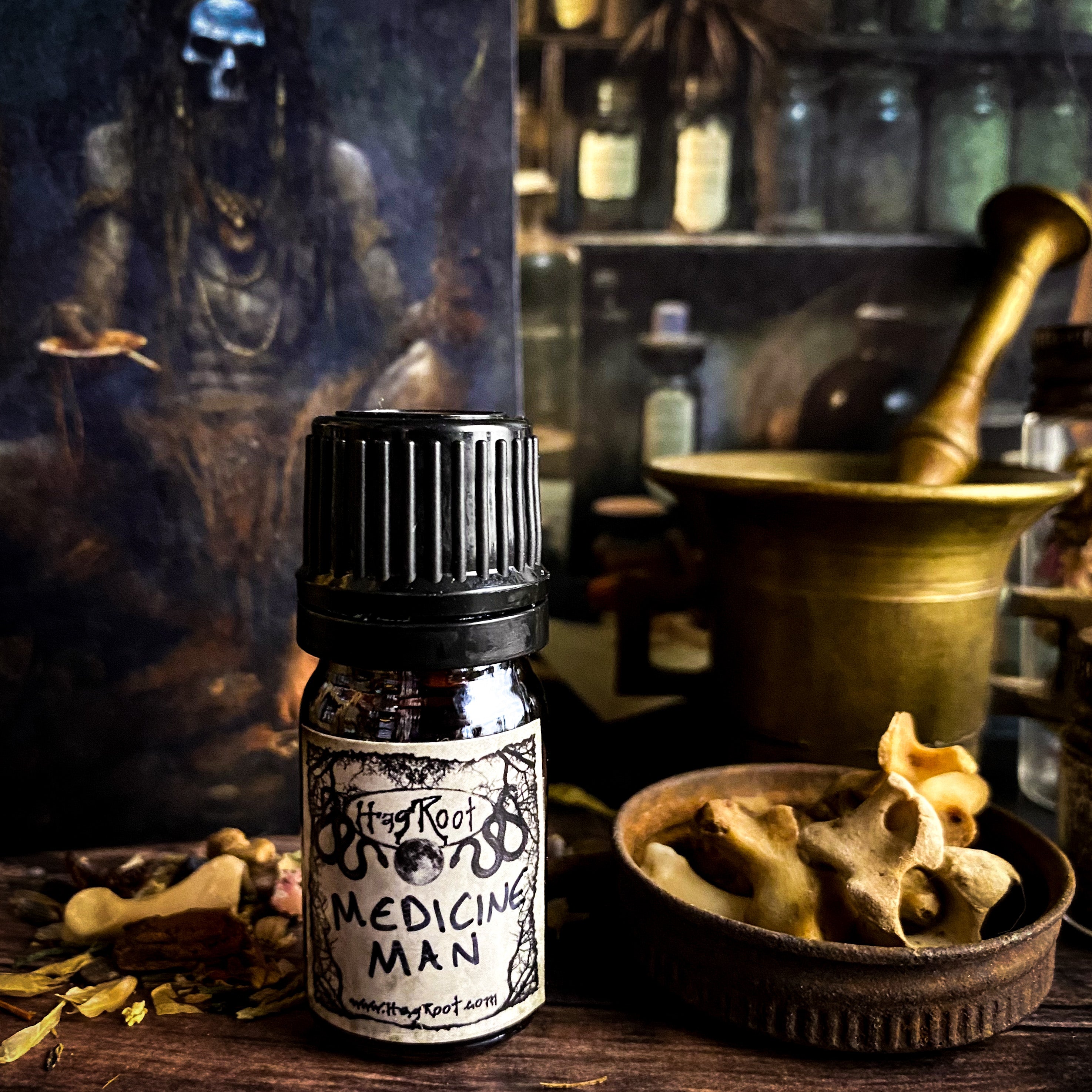MEDICINE MAN-(Sweetgrass, Tobacco, Cedar, Leather, Ceremonial Offerings)-Perfume, Cologne, Anointing, Ritual Oil