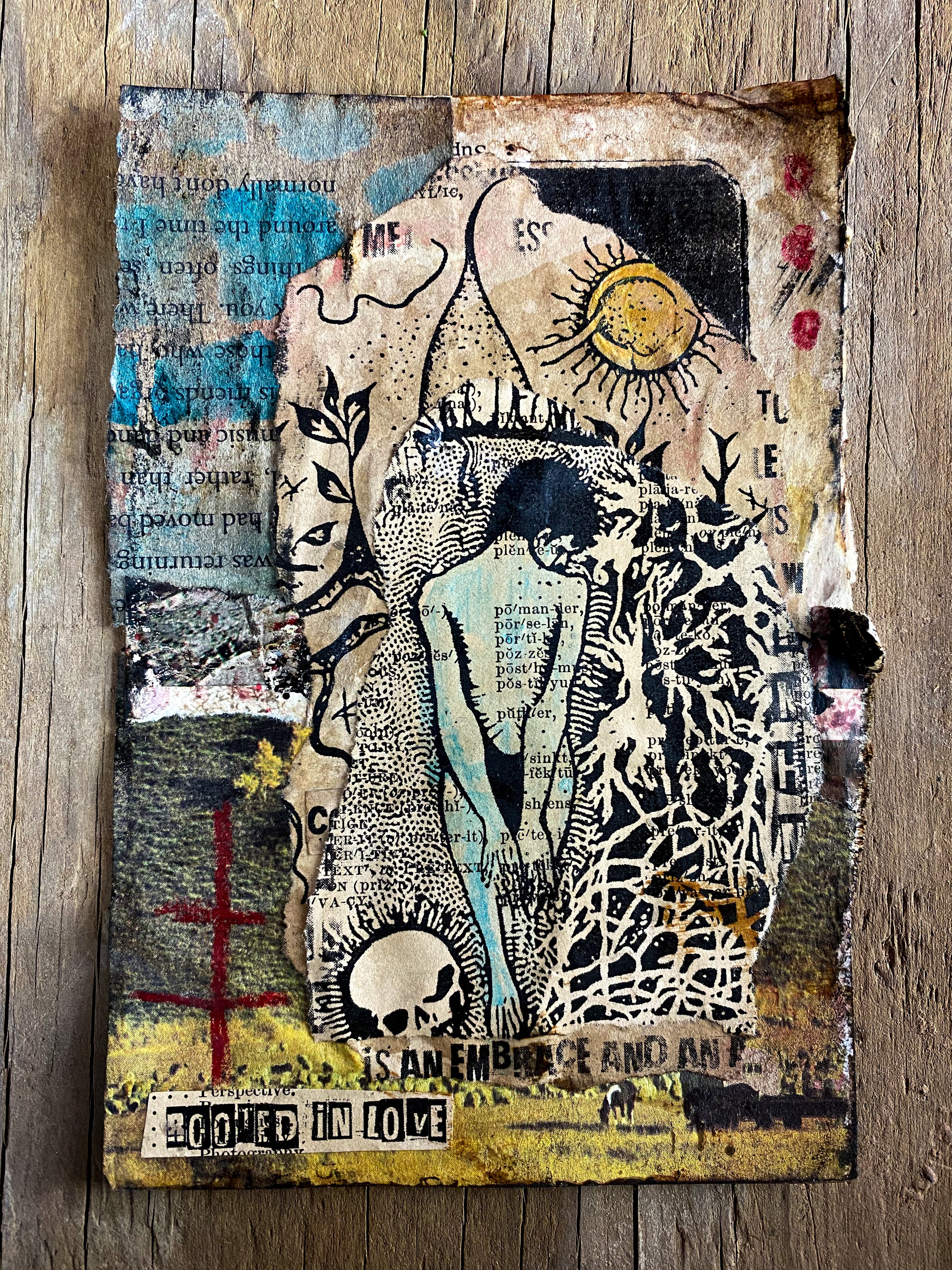 Rooted in Love- Original Mixed Media Collage