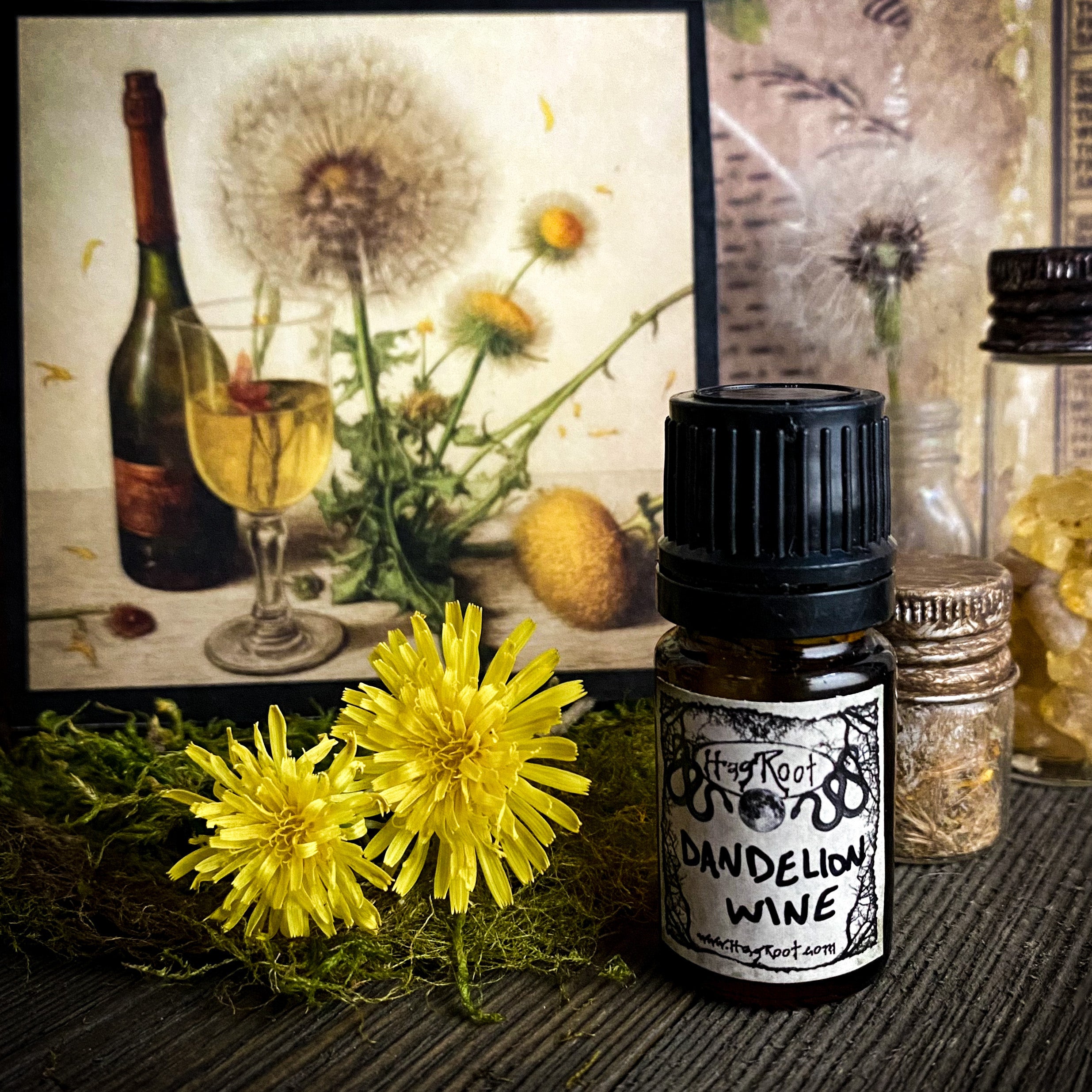 DANDELION WINE-(Dandelion, Myrrh, Grapes, Thyme)-Perfume, Cologne, Anointing, Ritual Oil