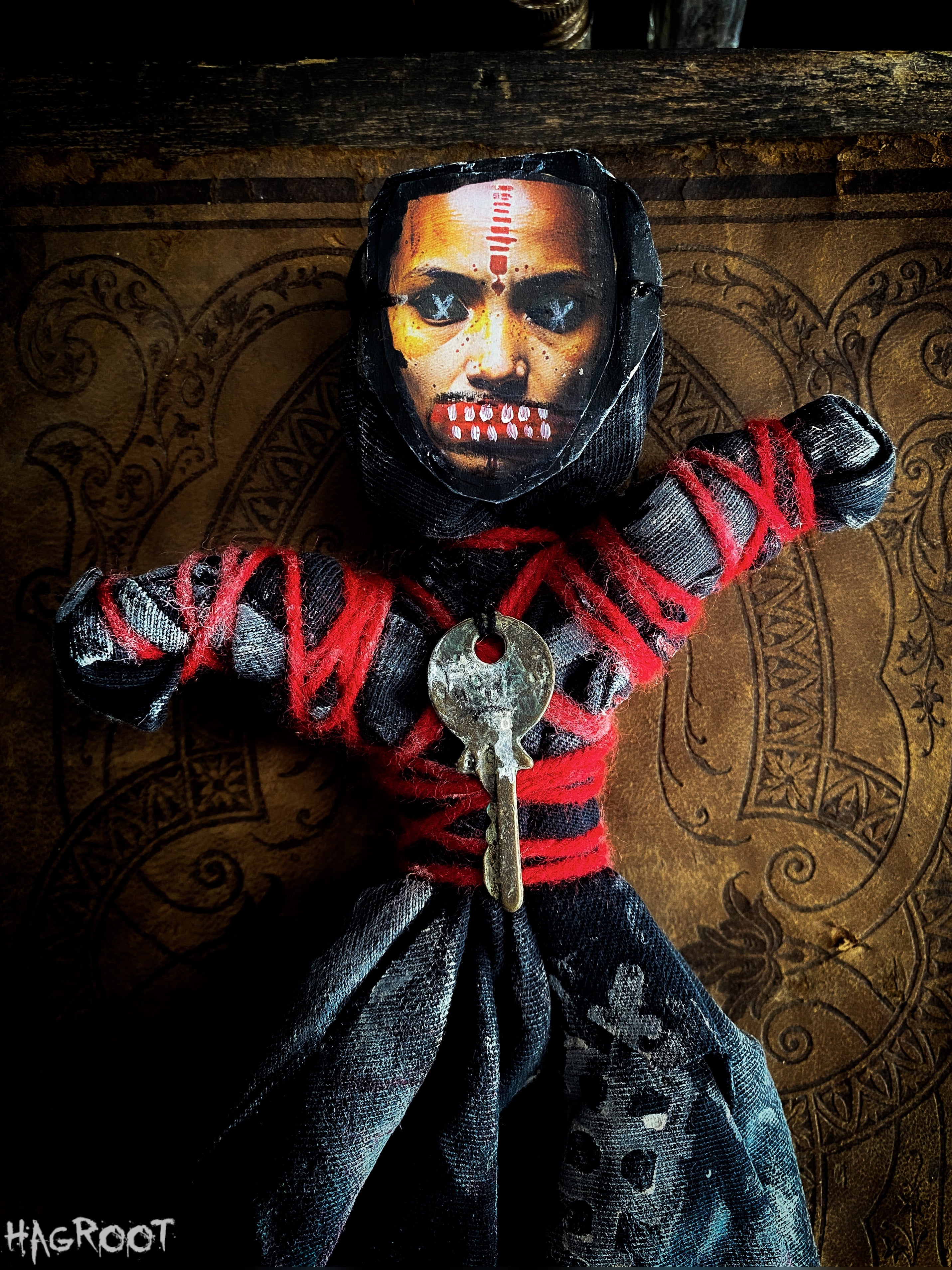 Handcrafted Conjure Doll  - Folk Art Voodoo Poppet for Creative Abundance, Rootwork, Ritual + Manifestation - Outsider Art Doll