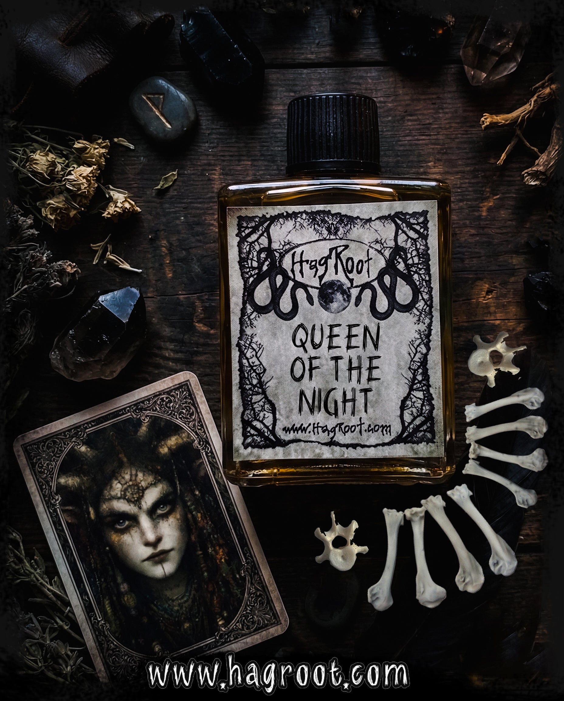 QUEEN OF THE NIGHT-(Dark Chocolate, Blood Orange, Frankincense Tears, Dark Spices, Forest)-Perfume, Cologne, Anointing, Ritual Oil