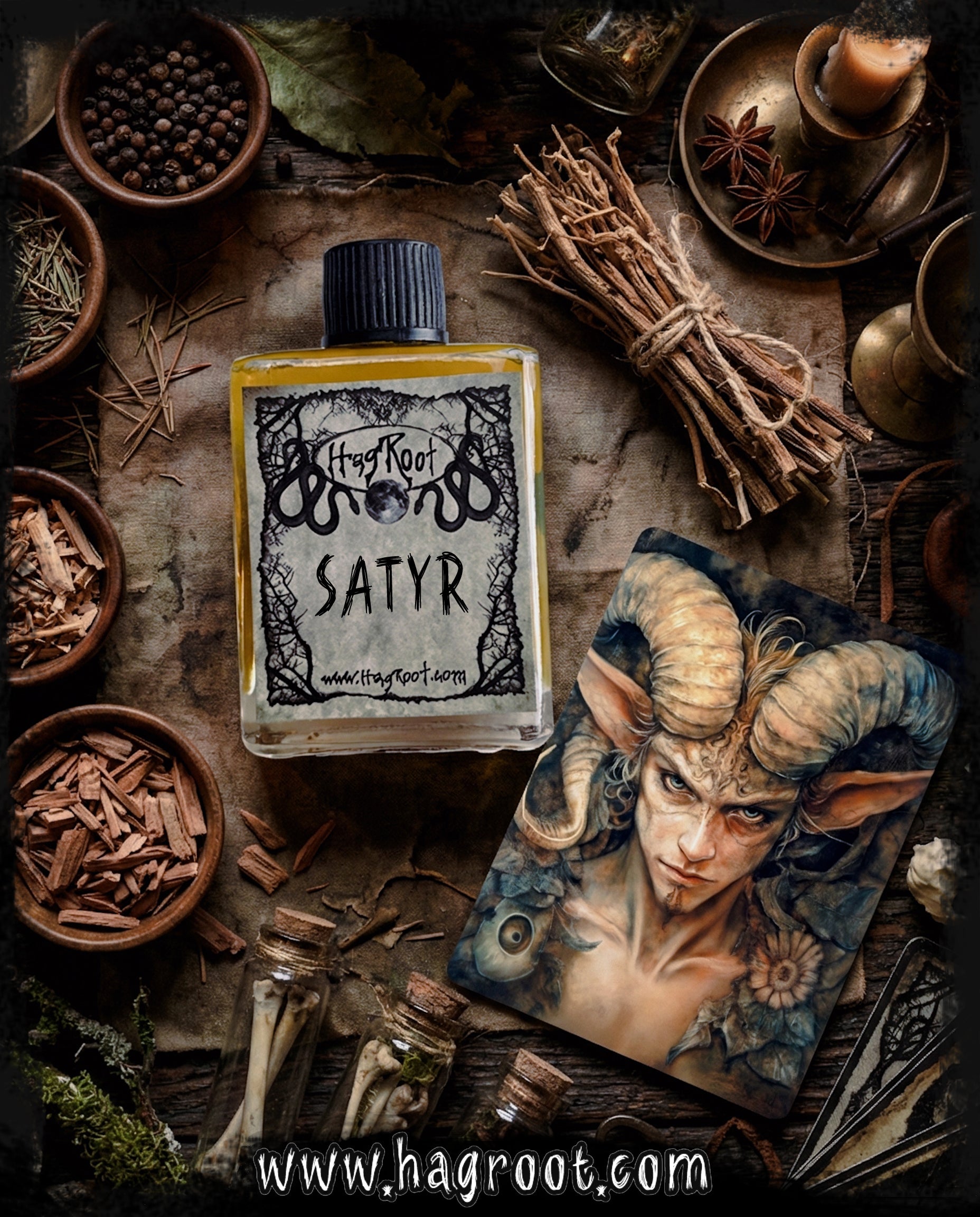 SATYR-(Pine, Sandalwood, Peppercorn, Musk, Cedar, Vetiver)-Perfume, Cologne, Anointing, Ritual Oil