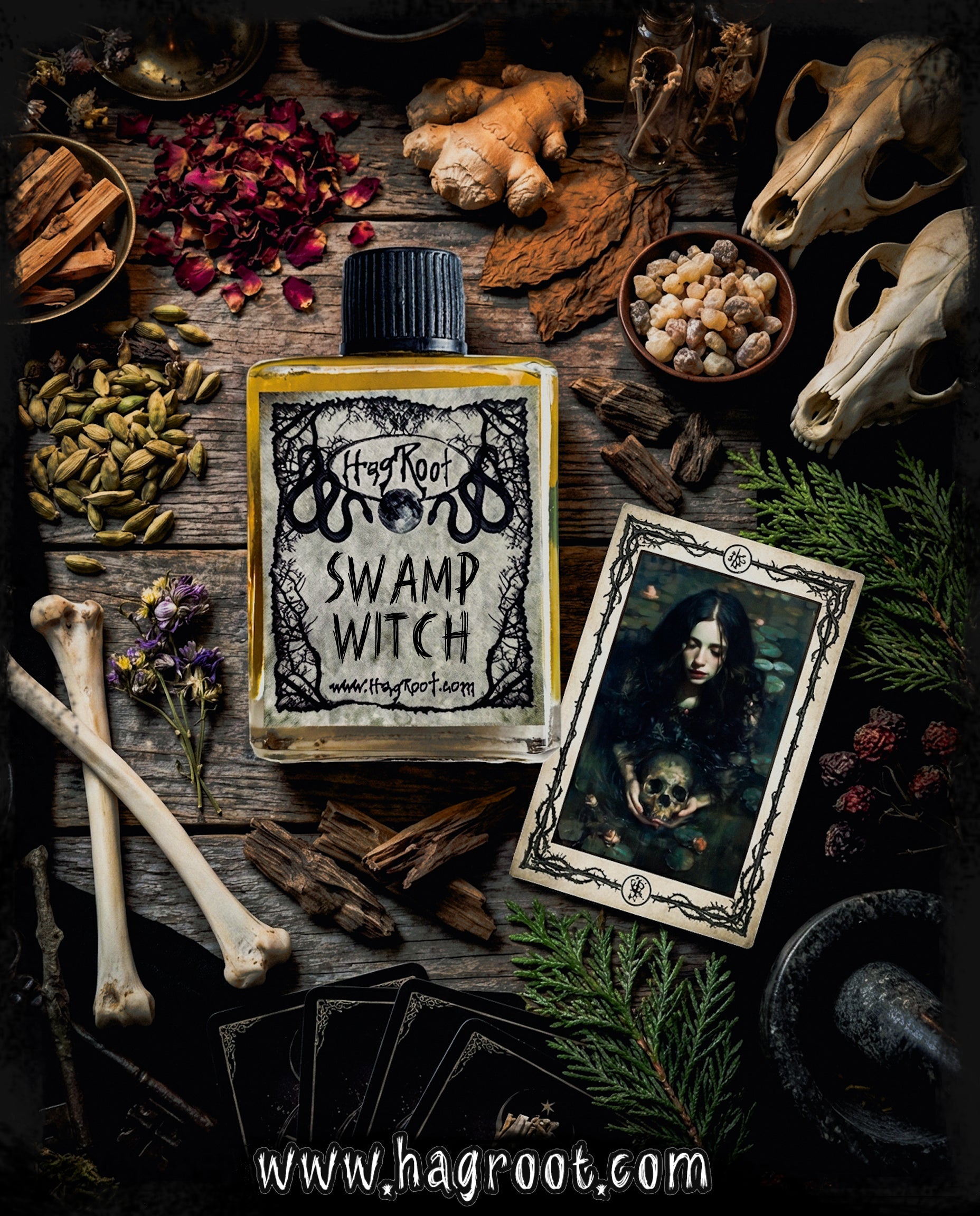SWAMP WITCH-(Spanish Moss, Sandalwood, Pinion Wood, Tobacco, Labdanum, Patchouli, Cedar)-Perfume, Cologne, Anointing, Ritual Oil
