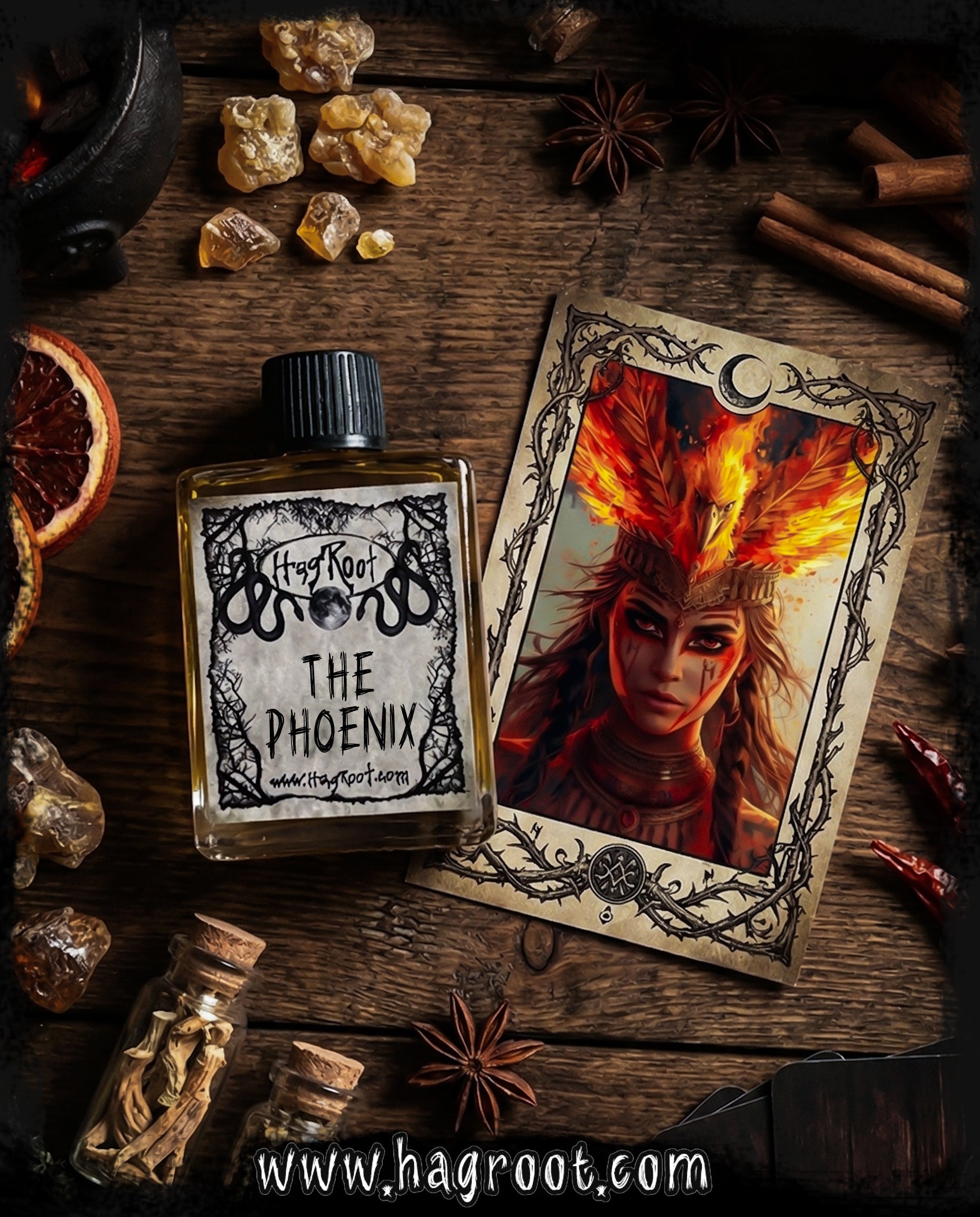 THE PHOENIX-(Blood Oranges, Golden Amber, Fiery Embers, Warm Spices)-Perfume, Cologne, Anointing, Ritual Oil