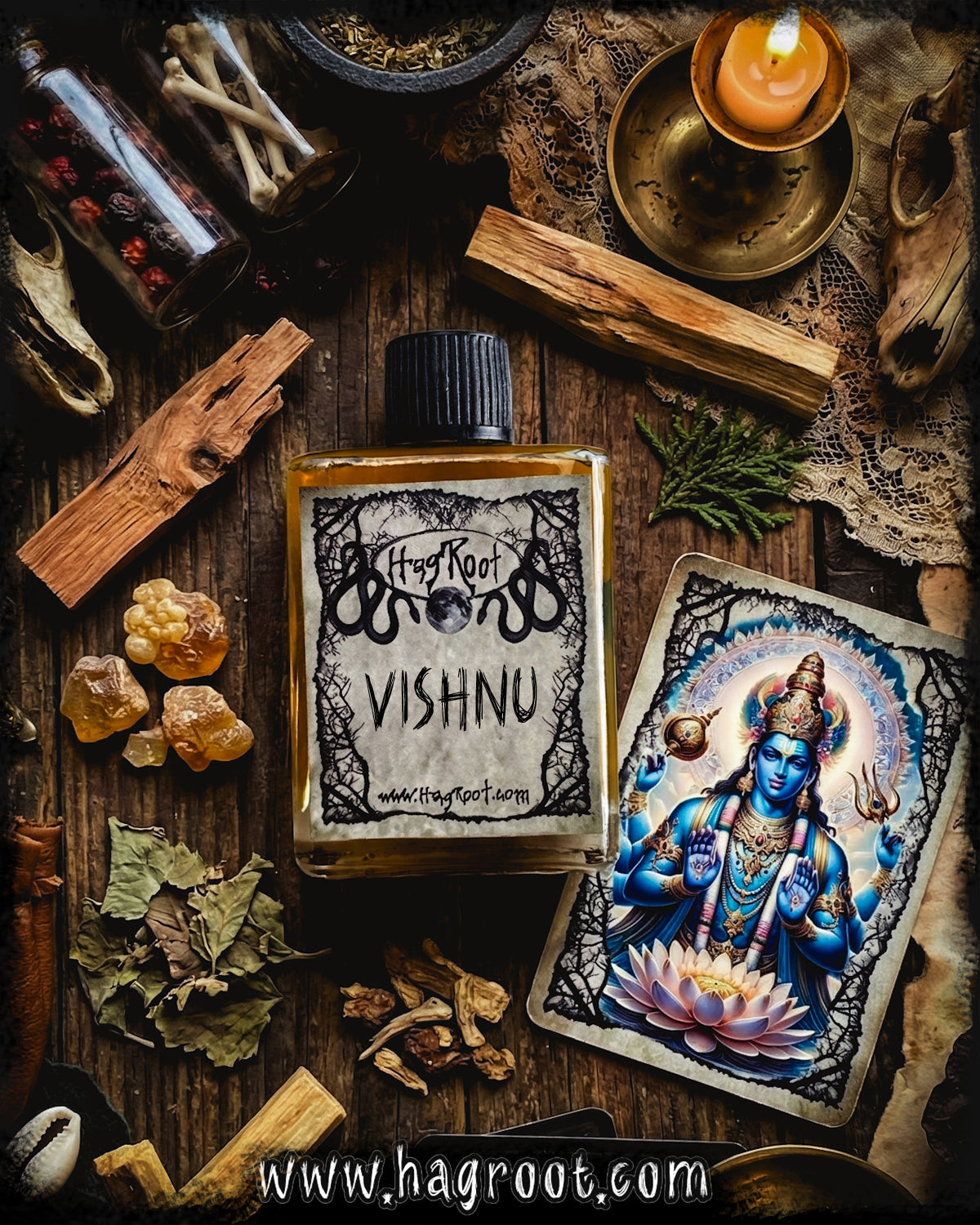VISHNU-(Cedar, Amber, Musk, Patchouli, Cypress, Palo Santo)-Perfume, Cologne, Anointing, Ritual Oil