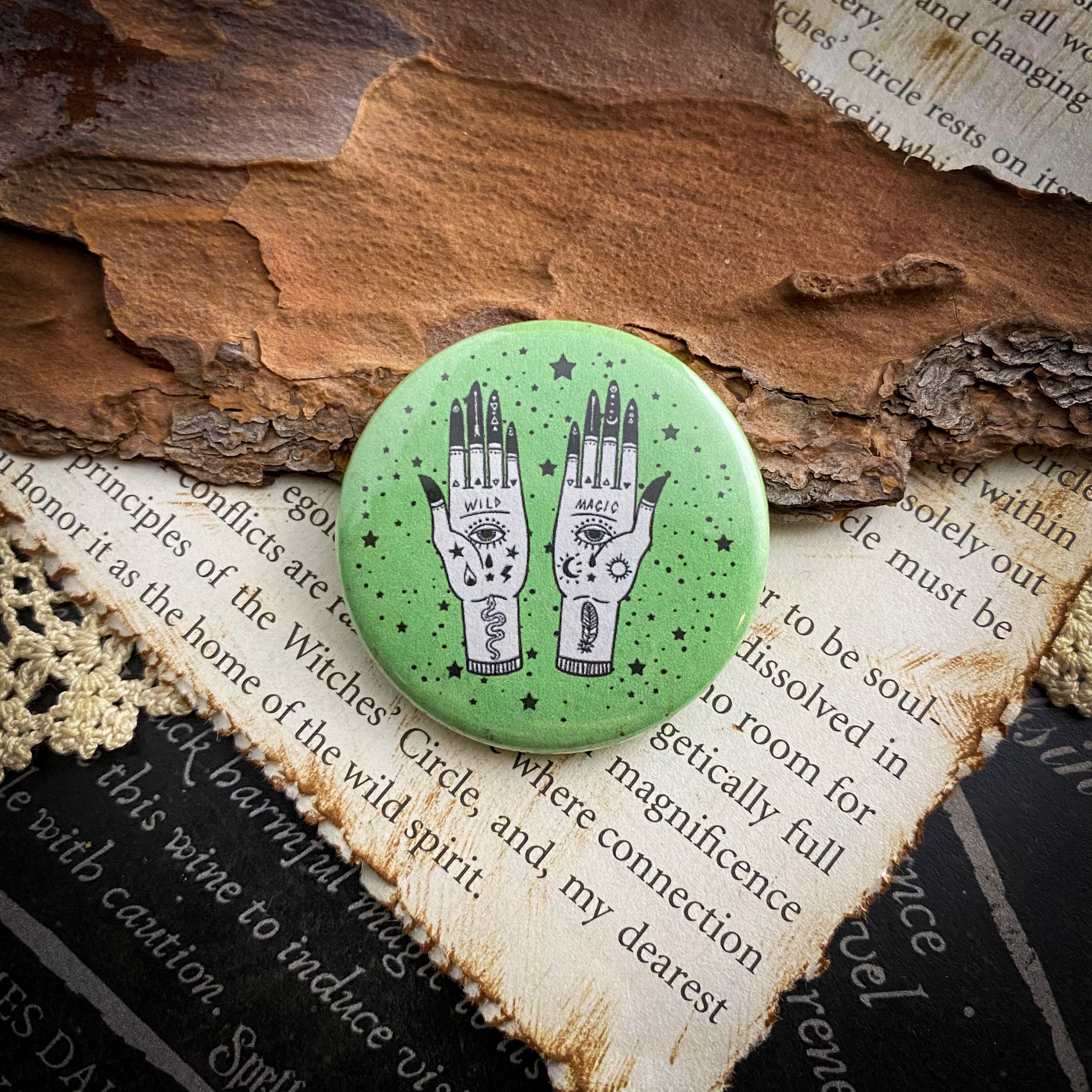 Witch Hands - 1.5" Pin Back Button