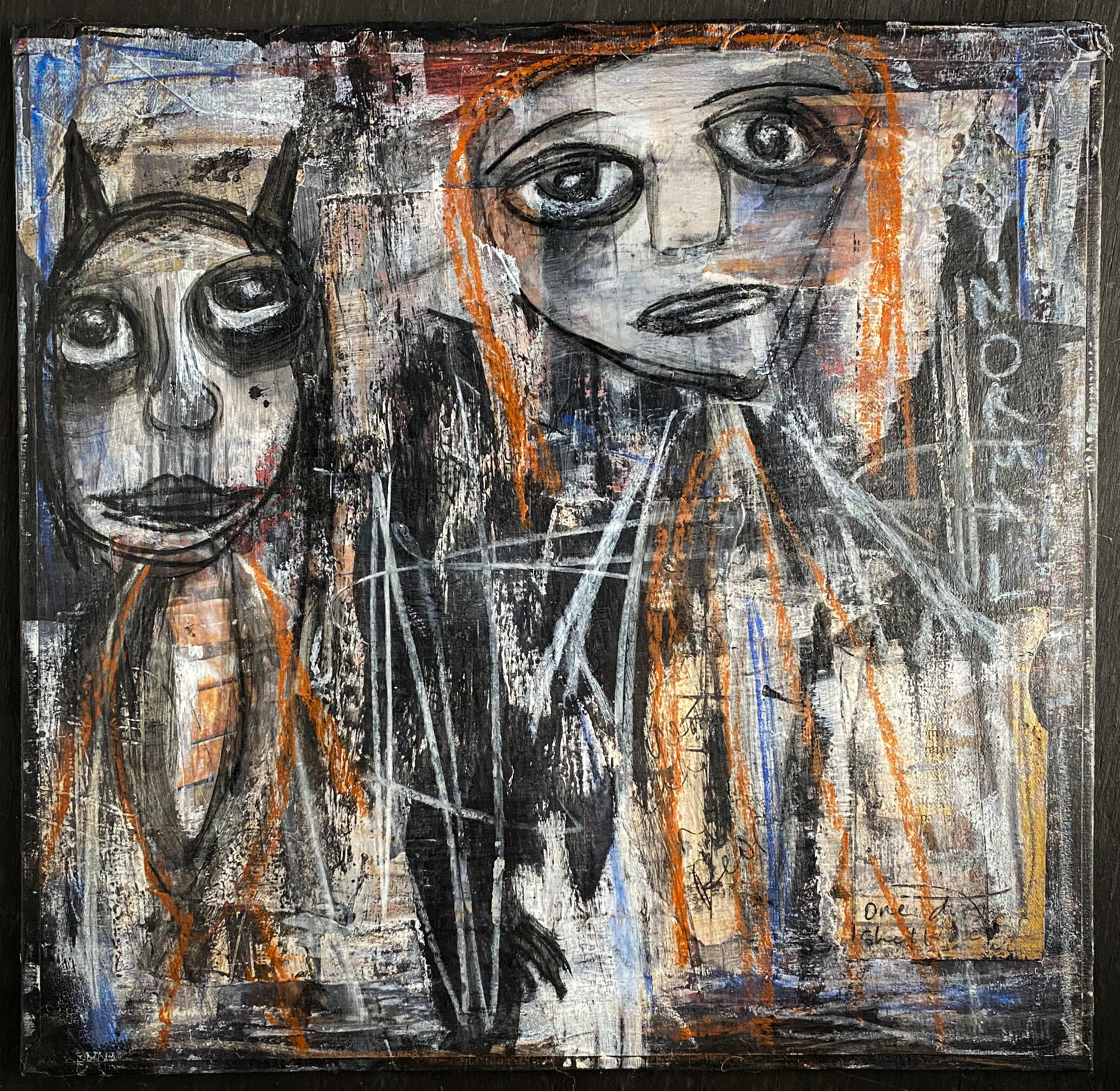 Sisters - Original Mixed Media Collage